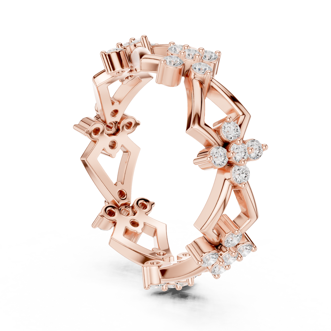 Designer baby ring featuring adjustable band and smooth edges.