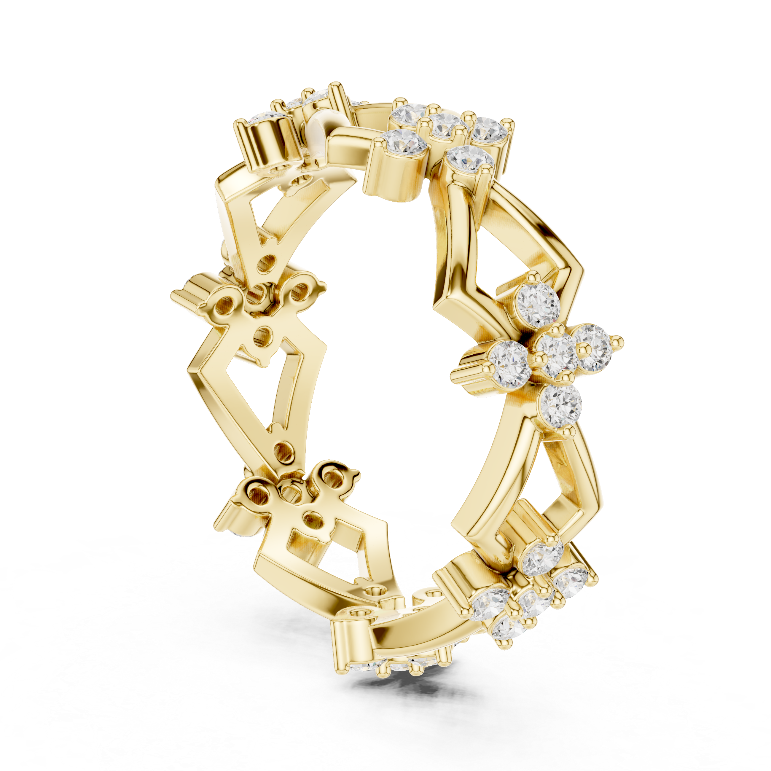 Modern open ring featuring adjustable dual-end design.