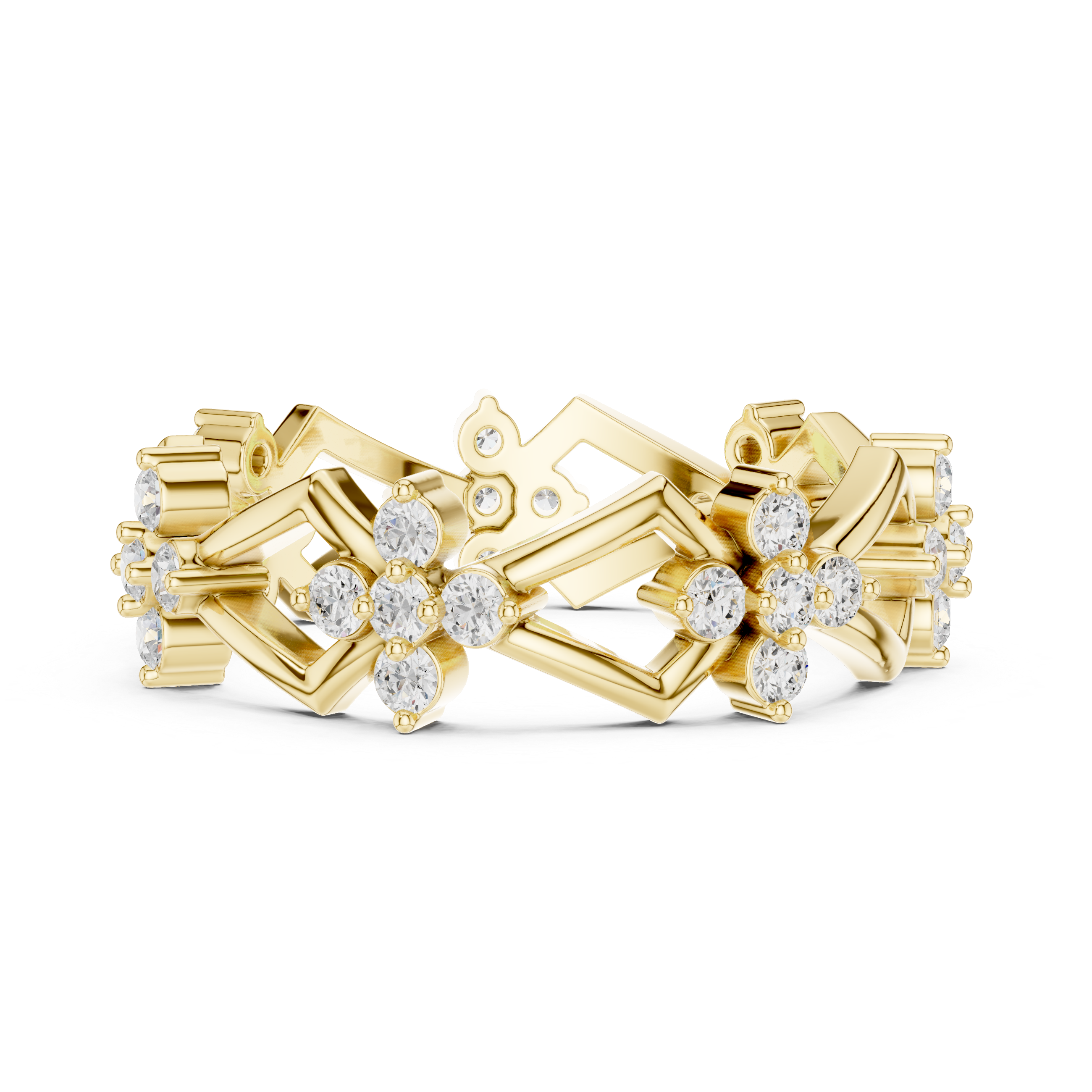 Modern ear cuff earrings featuring wrap-around structure.