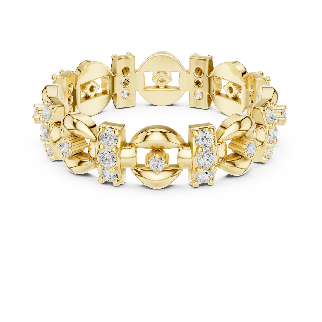 Classic wedding jewellery set featuring matching gold accessories.