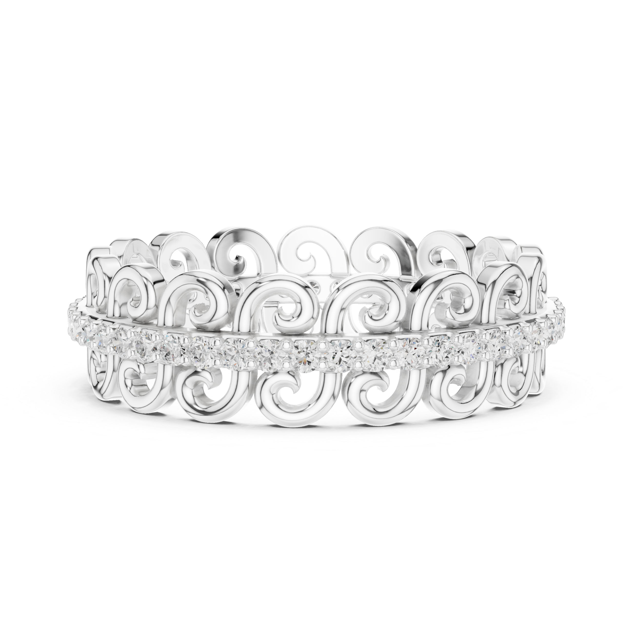 Elegant stackable ring set featuring multiple slim bands.