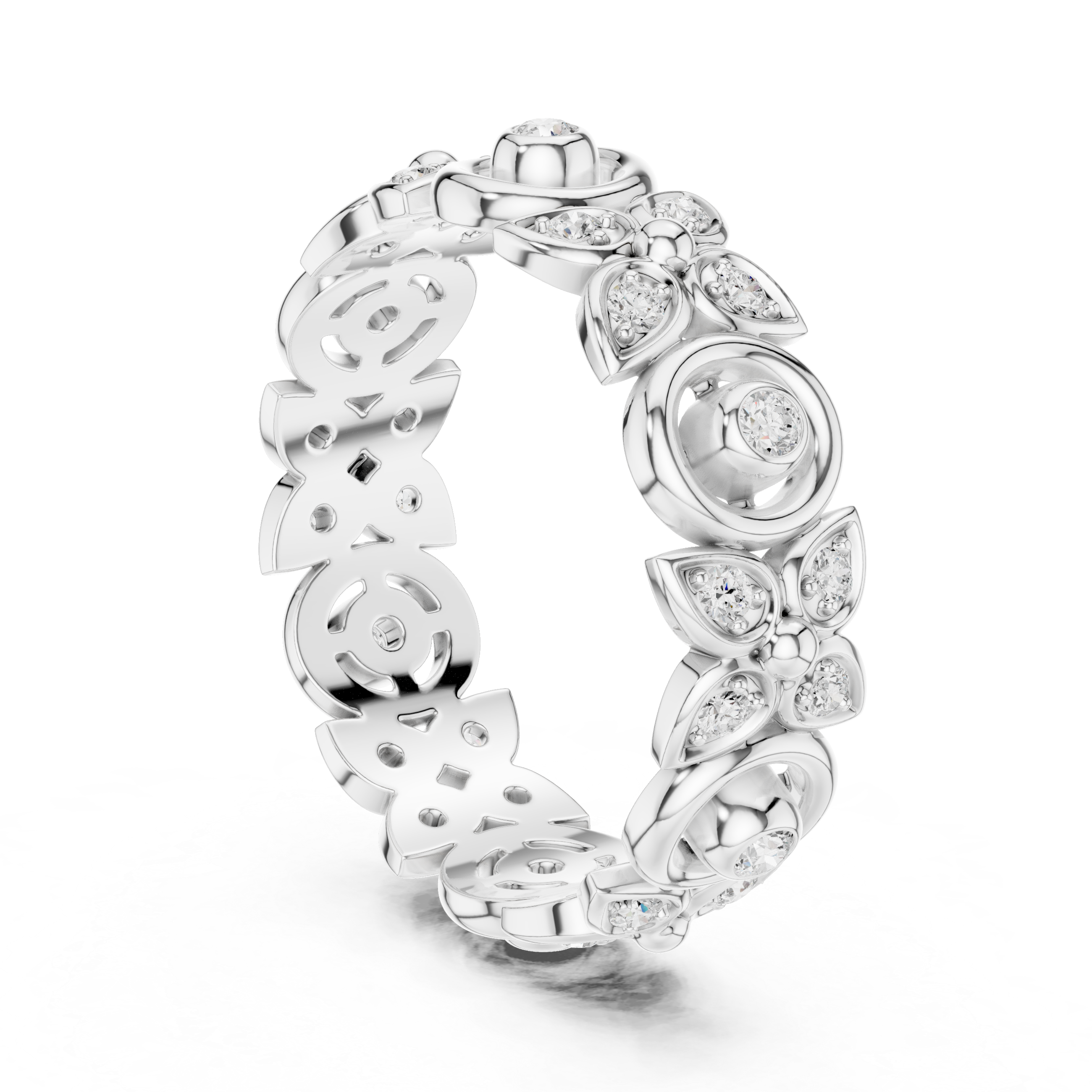 Stylish knot design ring symbolizing love and unity with polished finish.