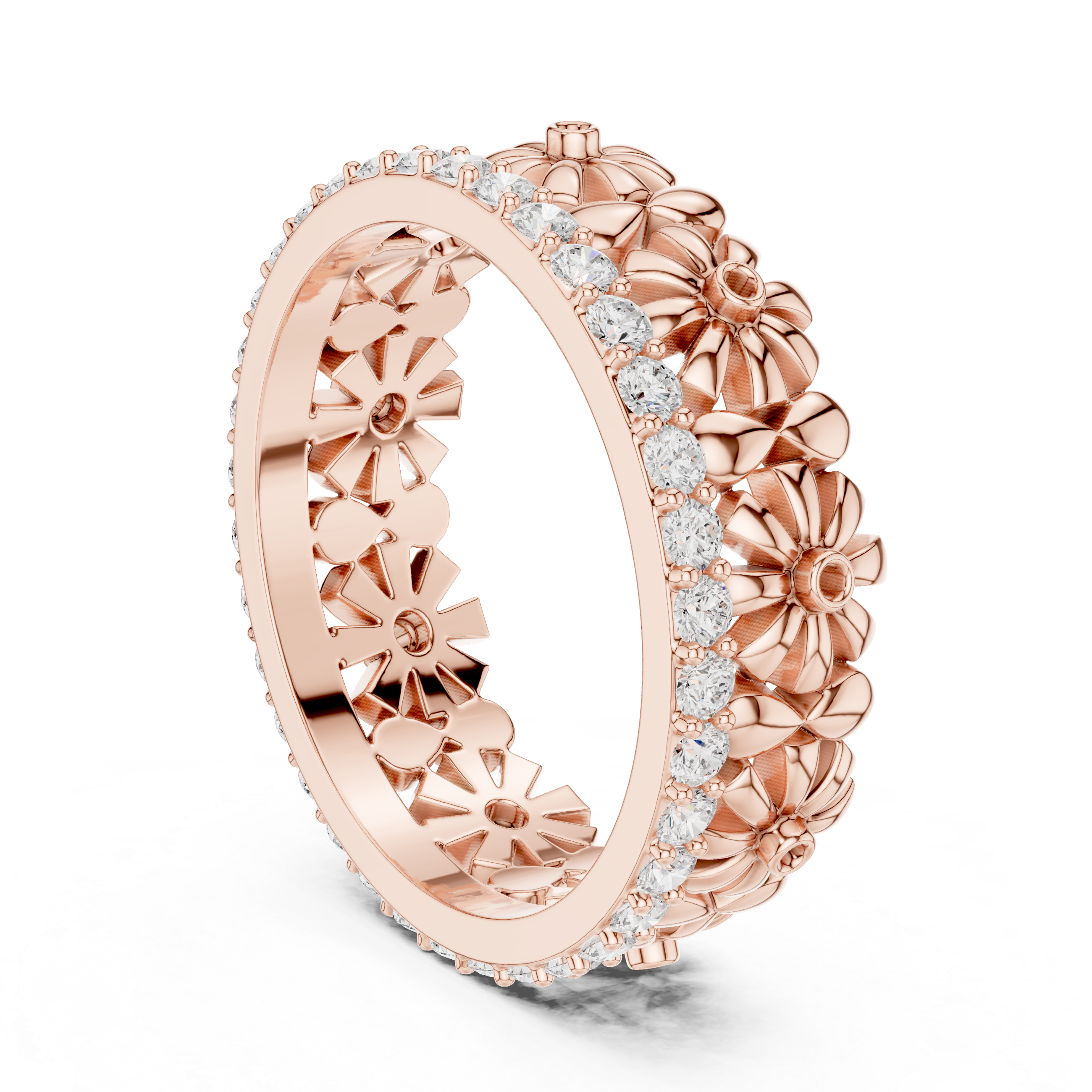 Designer baby ring featuring adjustable band and smooth edges.
