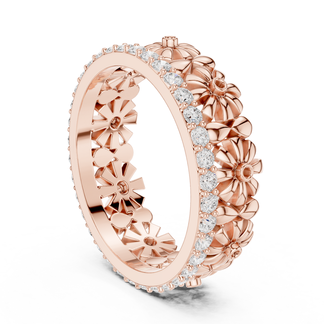 Designer baby ring featuring adjustable band and smooth edges.