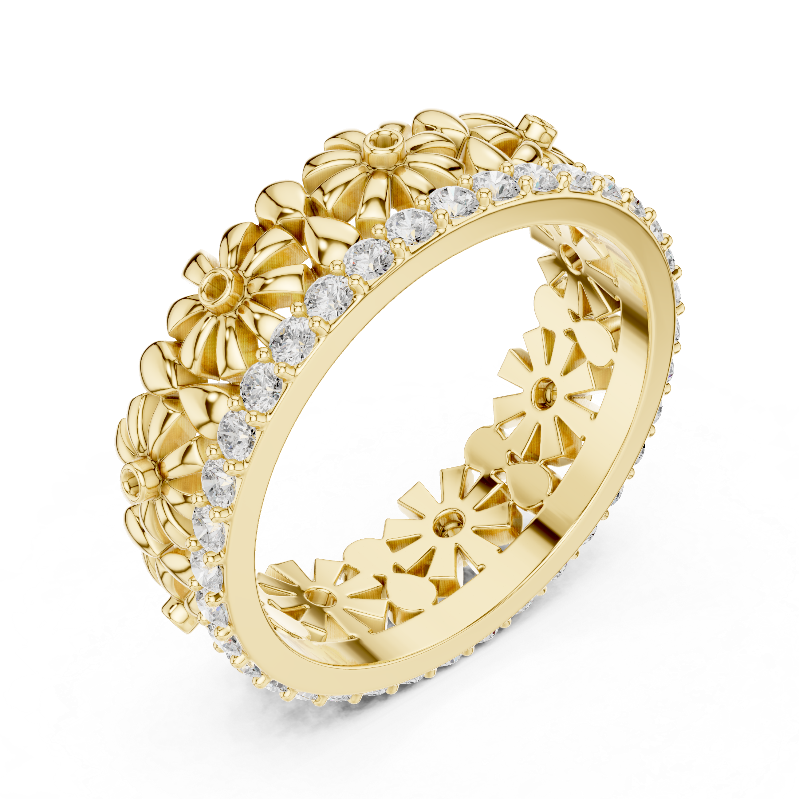 Luxury designer ring featuring artistic sculptural appearance.