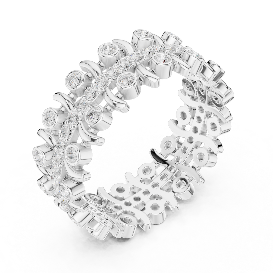 Luxury collar necklace featuring wide structured form.