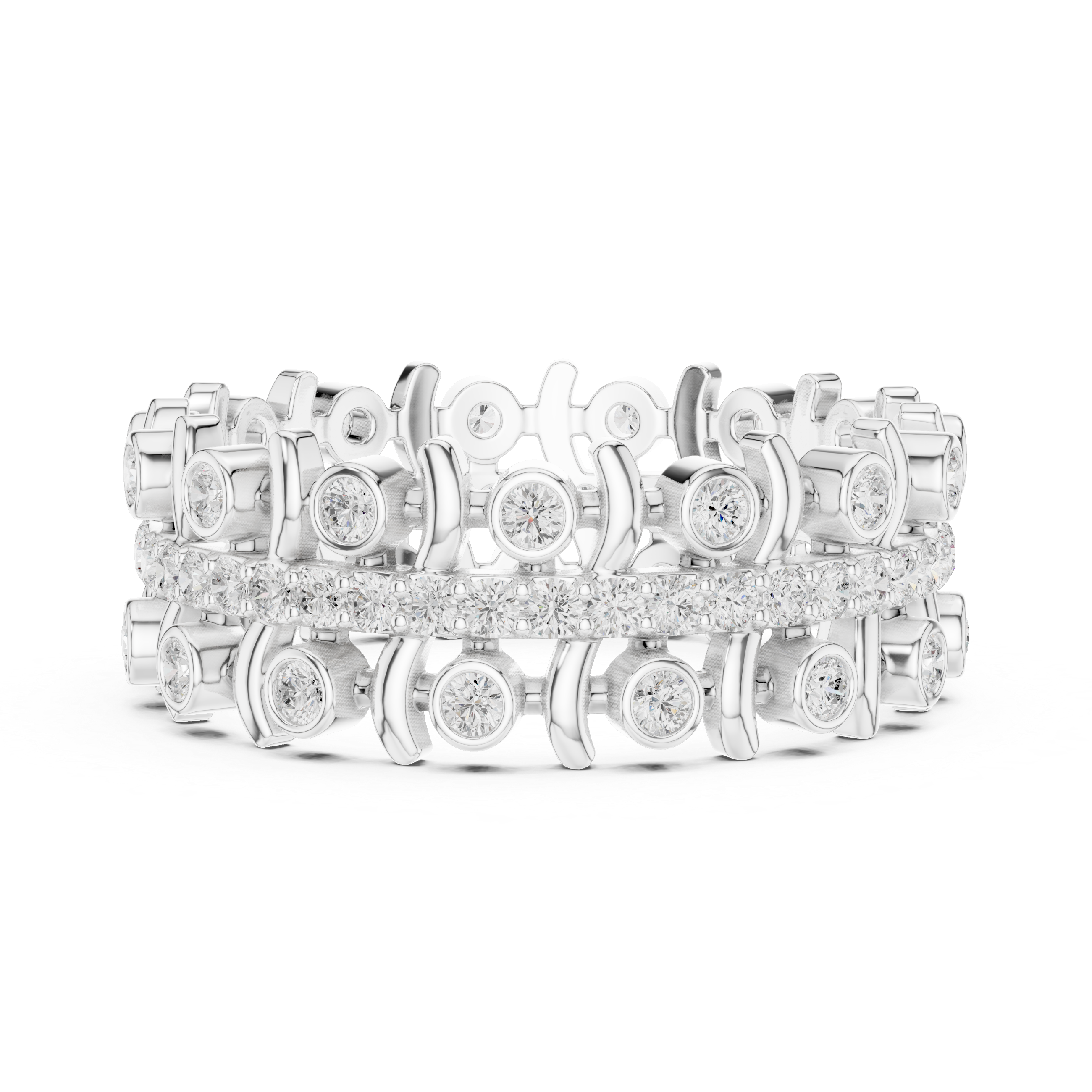 Modern chain bracelet featuring bold metal links.