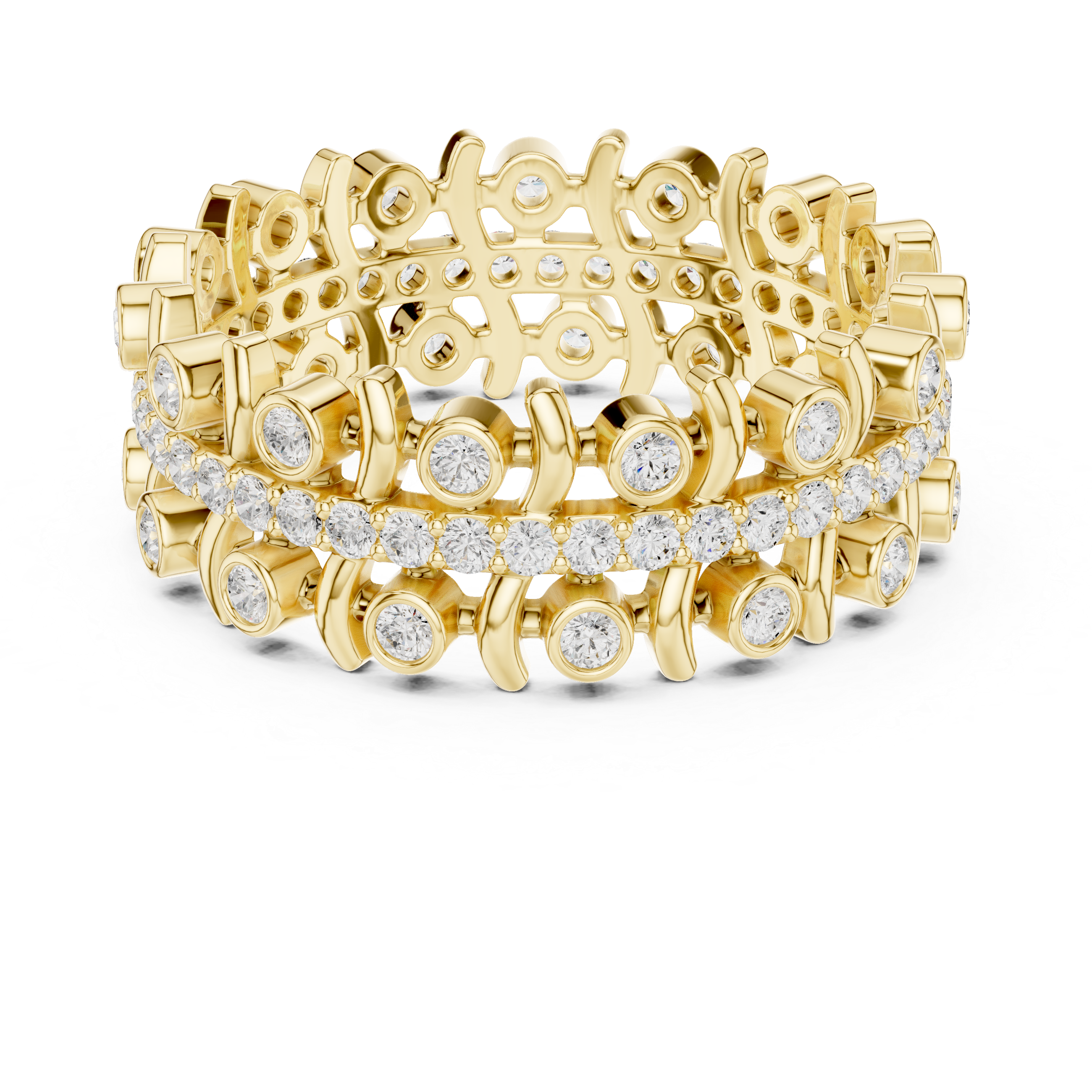Classic wedding jewellery set featuring matching gold accessories.