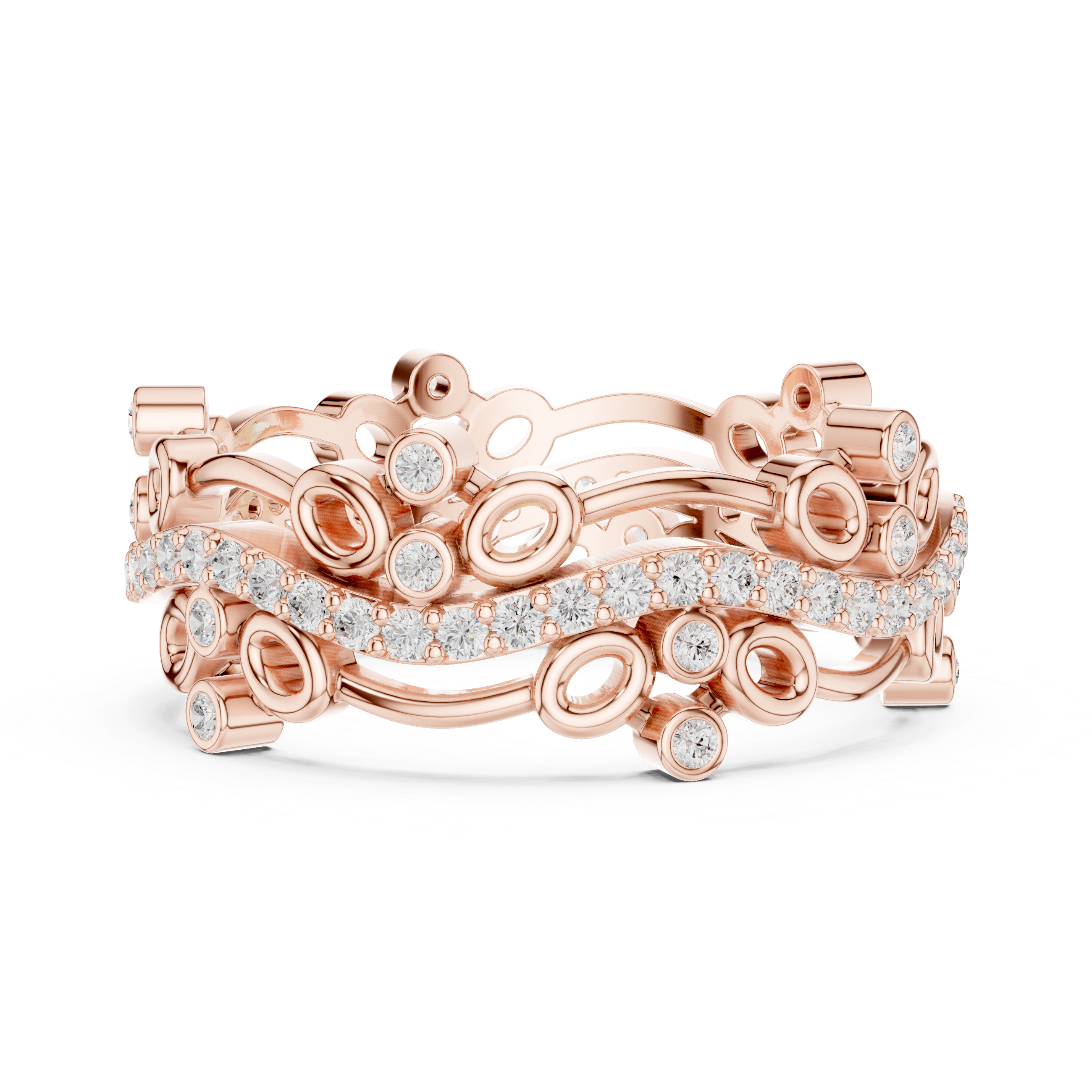 Stylish engagement jewellery set featuring modern elegant design.