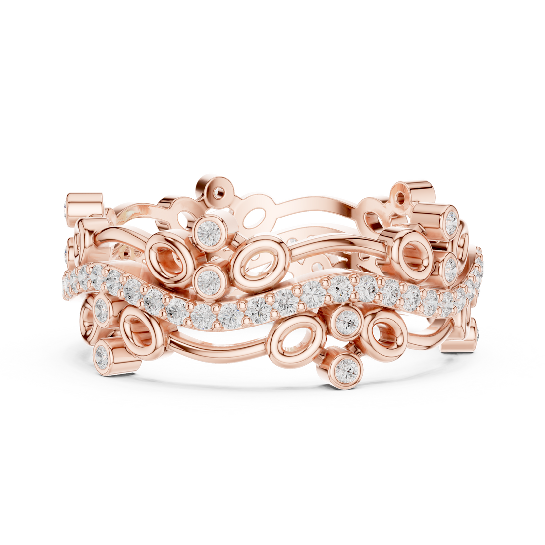 Stylish engagement jewellery set featuring modern elegant design.