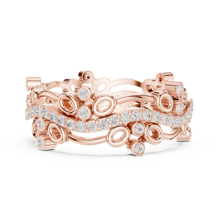 Stylish engagement jewellery set featuring modern elegant design.