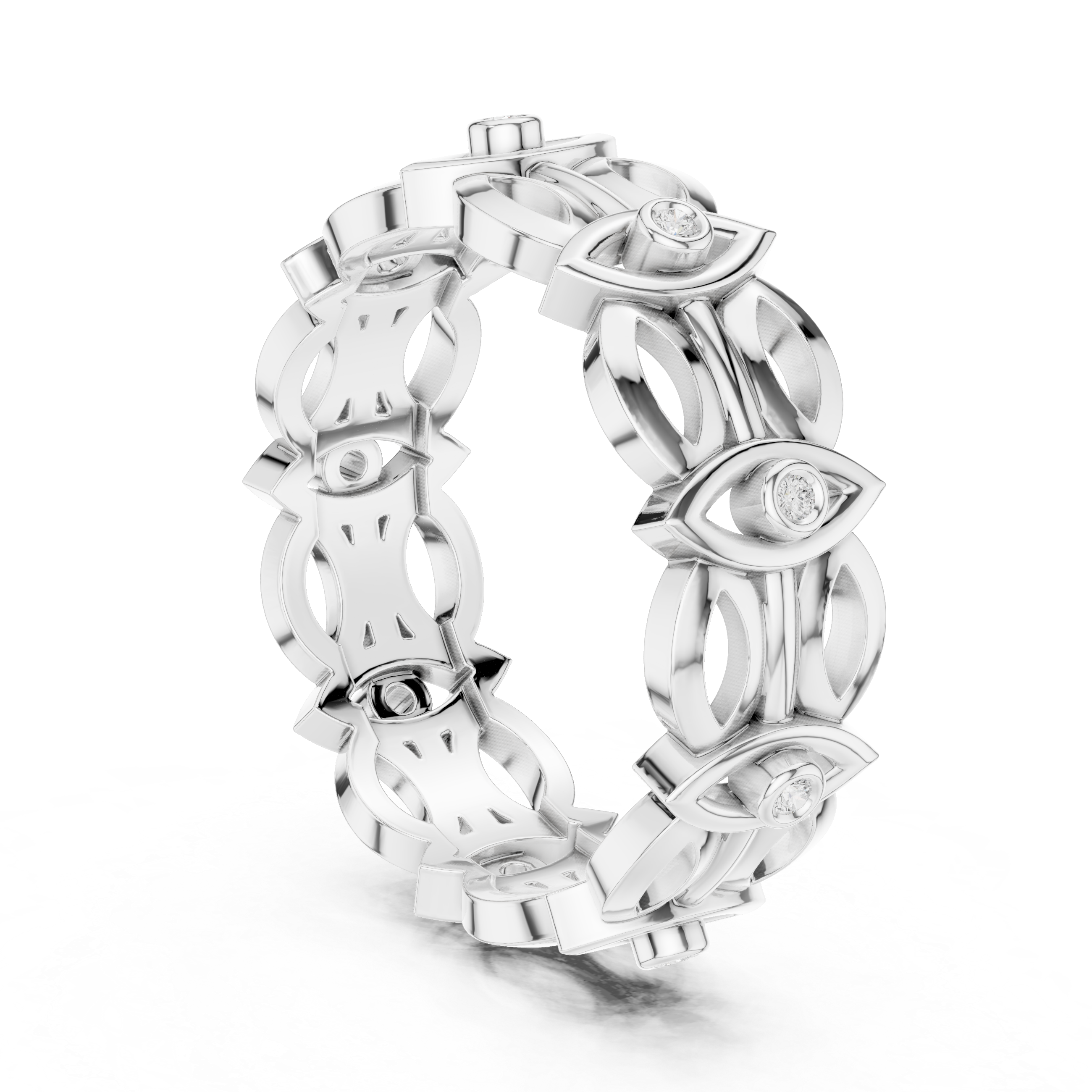 Stylish knot design ring symbolizing love and unity with polished finish.