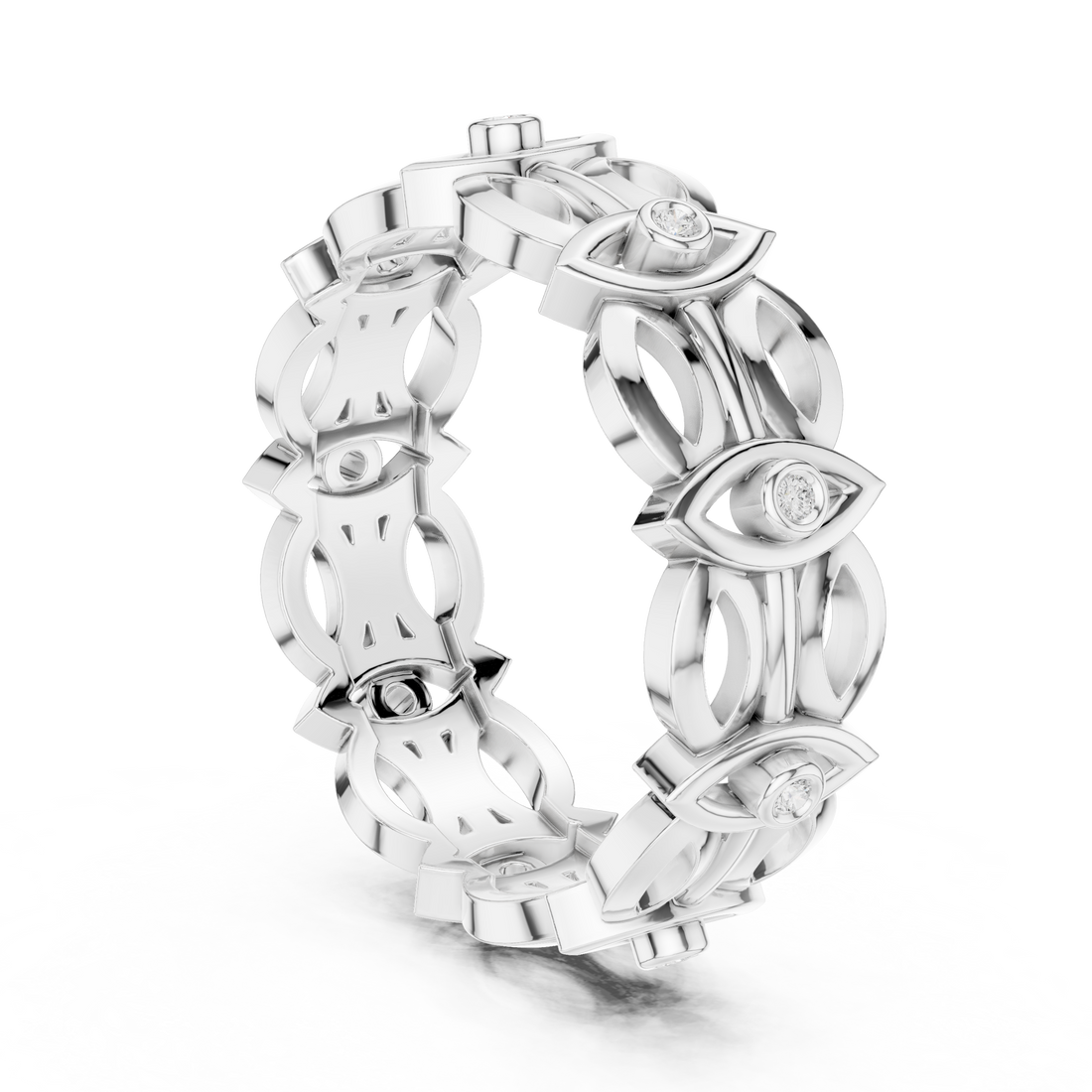 Stylish knot design ring symbolizing love and unity with polished finish.