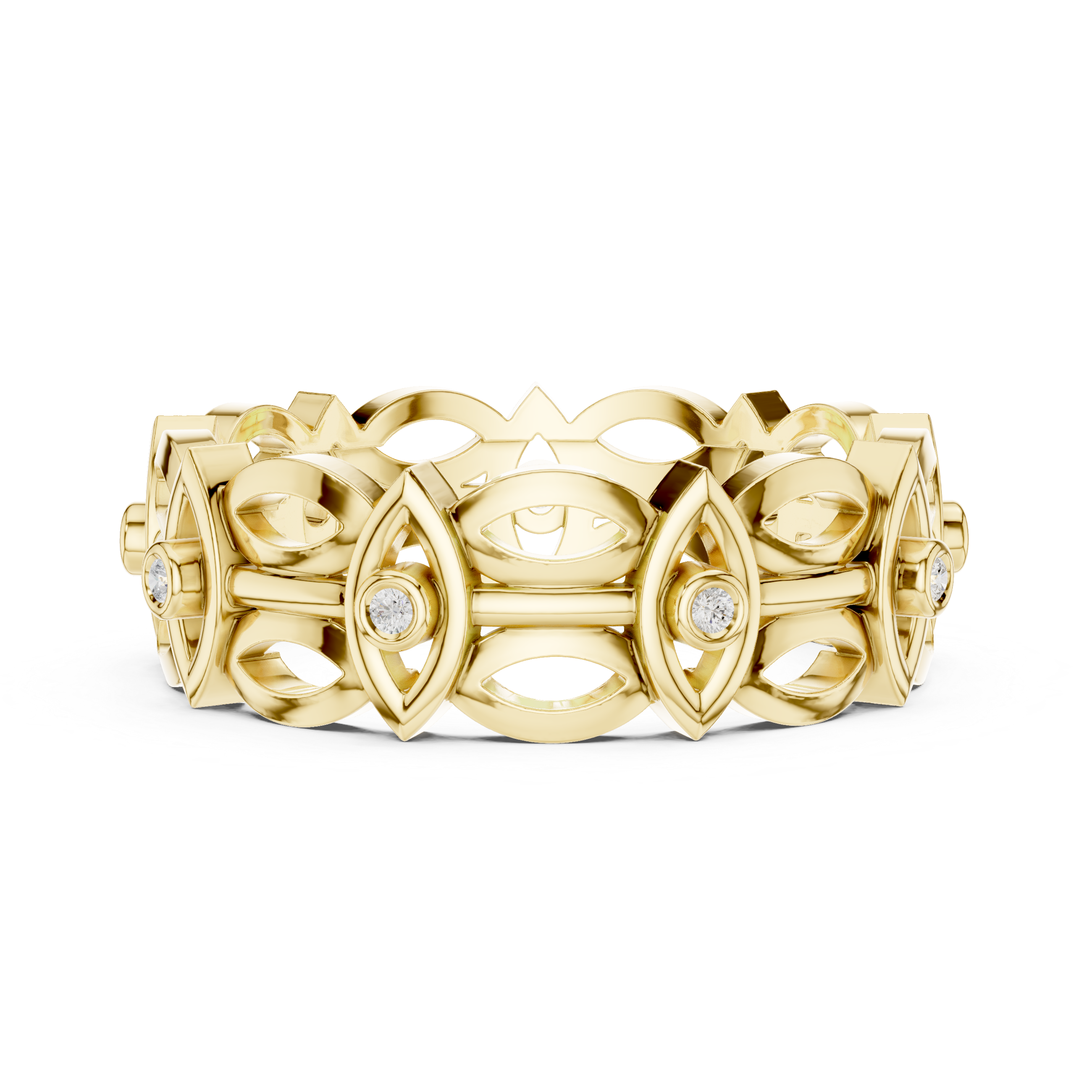 Classic oval hoop earrings with polished gold circular structure.