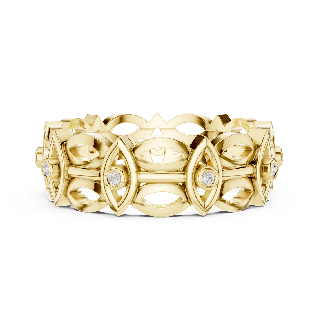 Classic oval hoop earrings with polished gold circular structure.