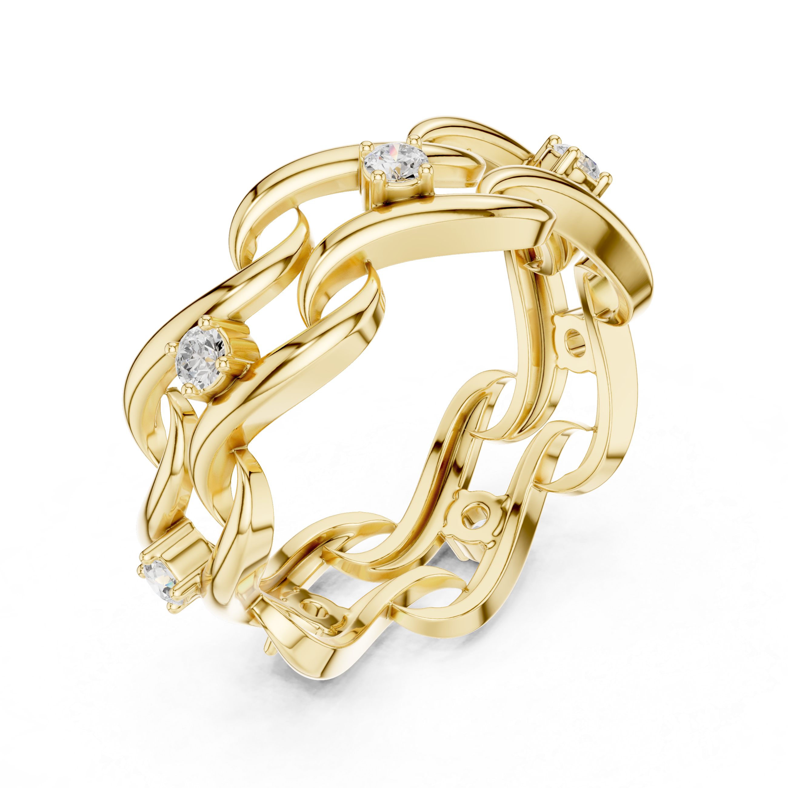 Luxury diamond nose ring with intricate detailing and sparkle.
