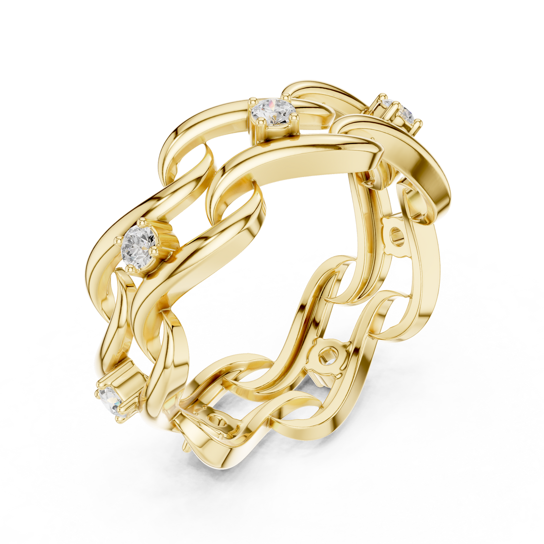 Luxury diamond nose ring with intricate detailing and sparkle.