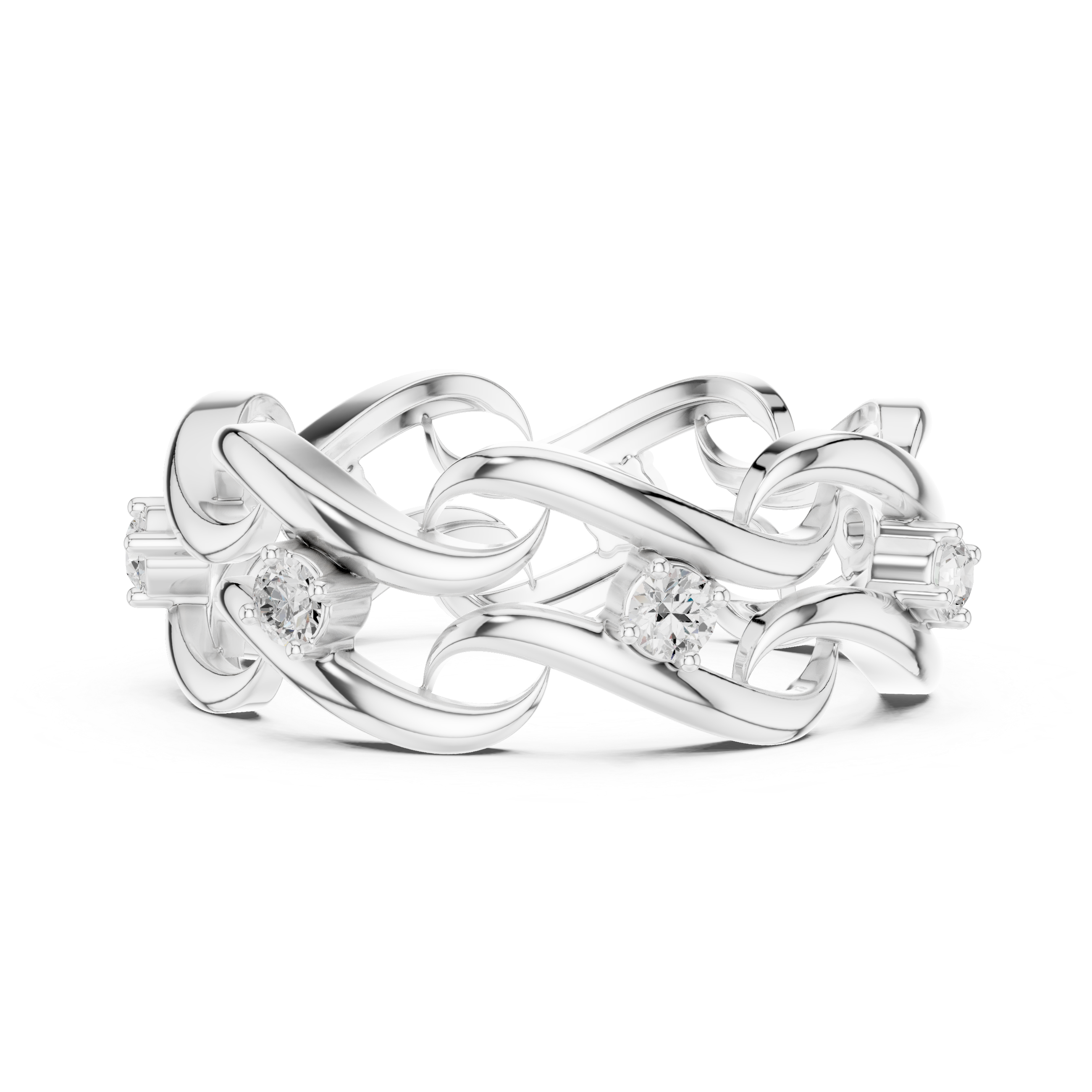 Traditional silver anklet with decorative bells producing gentle sound.