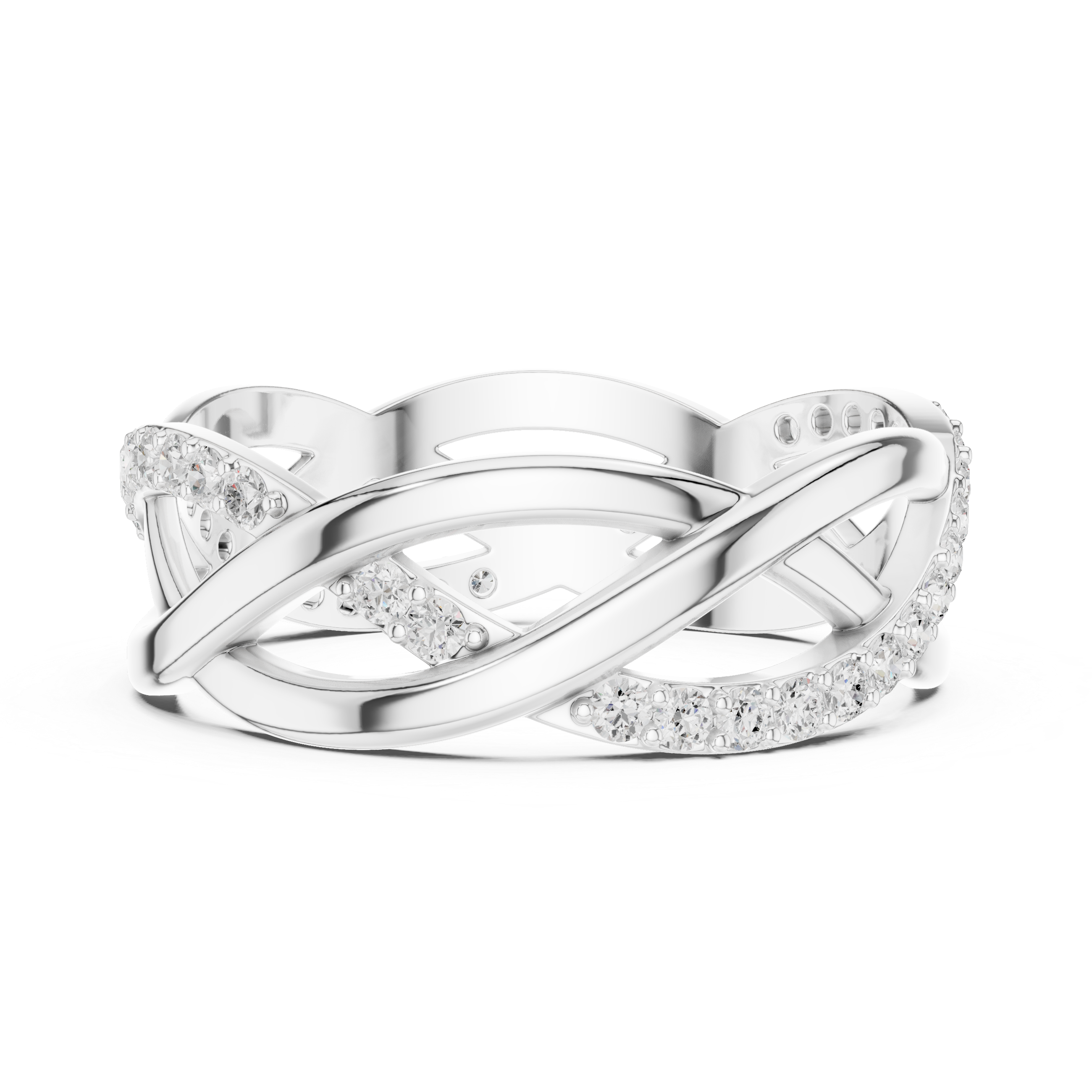 Luxury diamond brooch featuring intricate symmetrical pattern.