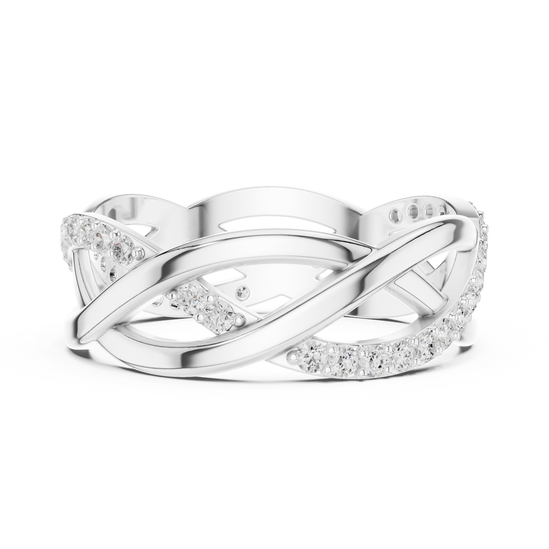 Luxury diamond brooch featuring intricate symmetrical pattern.