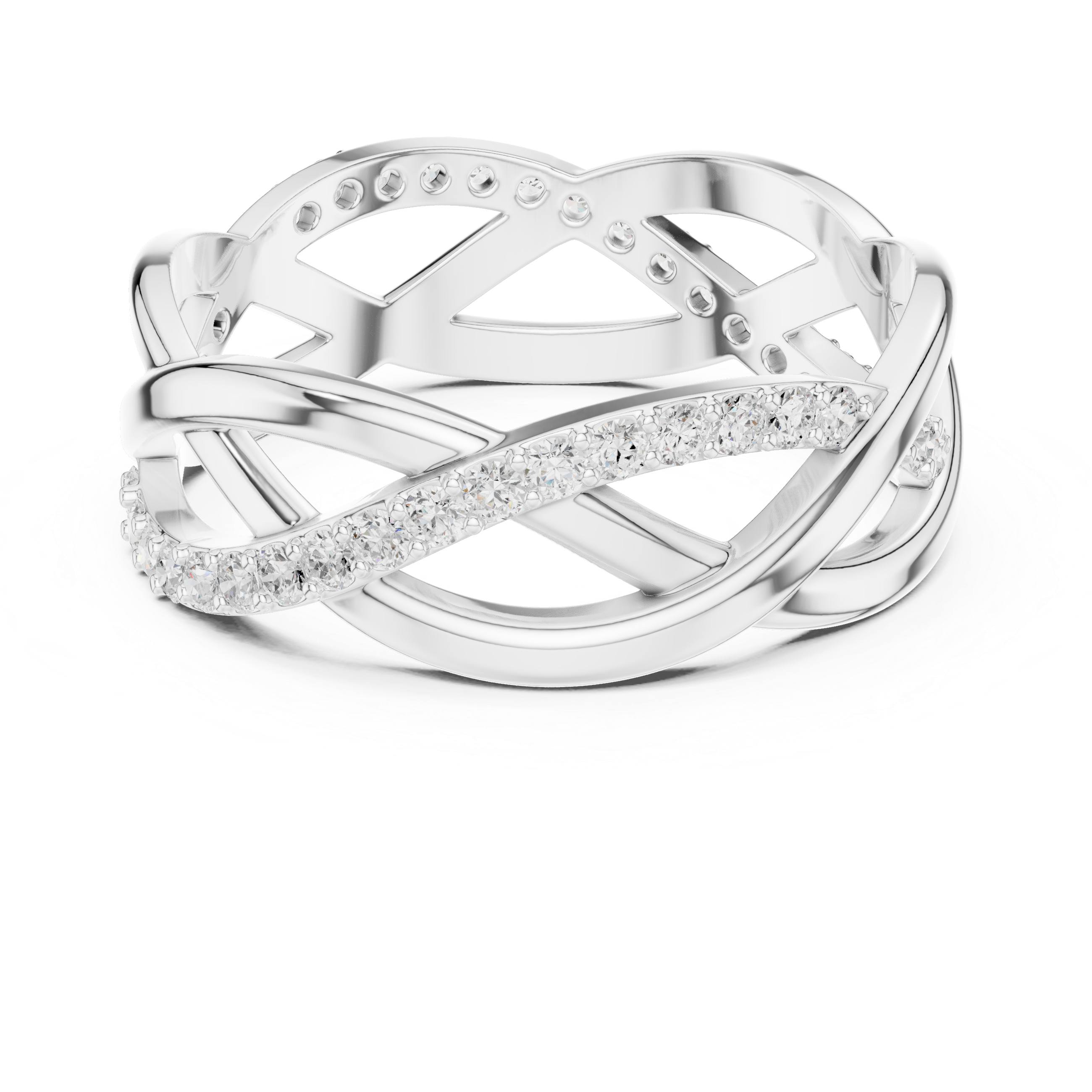 Modern geometric brooch featuring bold structured edges.