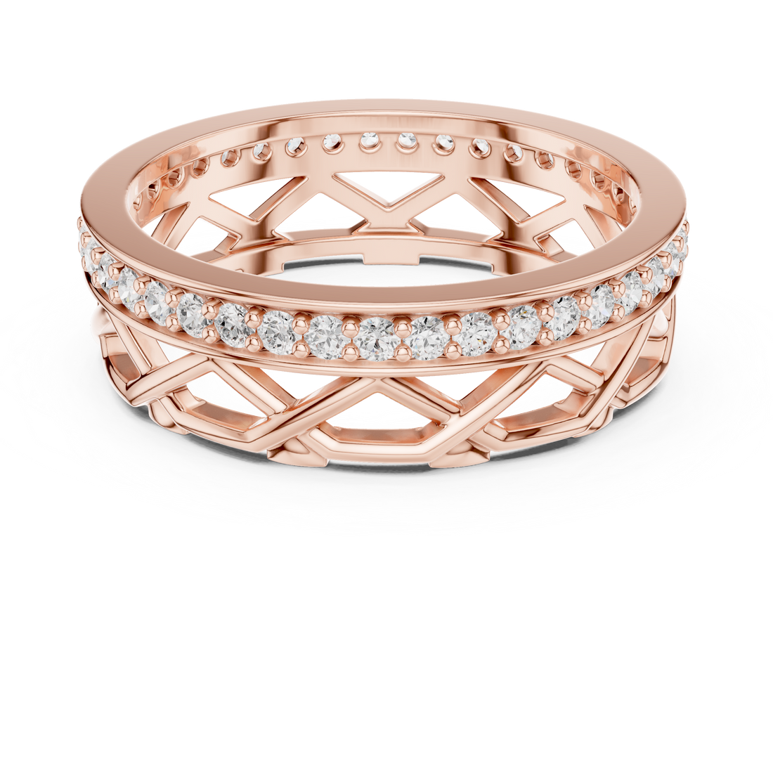 Minimalist men's band featuring smooth polished gold surface.