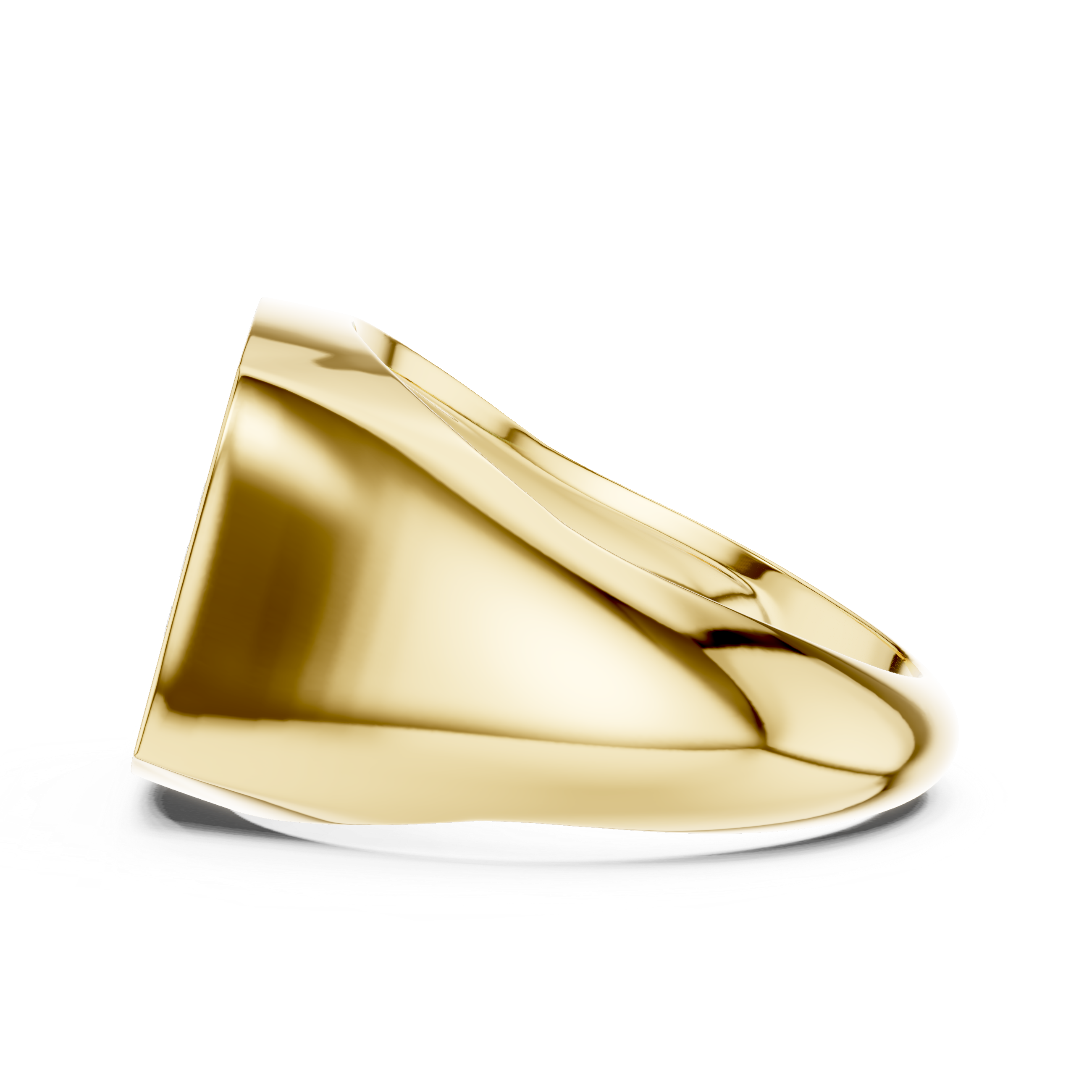 Round Cut Diamond Pavé Square Signet Style Ring