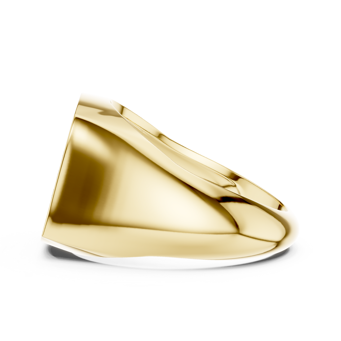 Round Cut Diamond Pavé Square Signet Style Ring