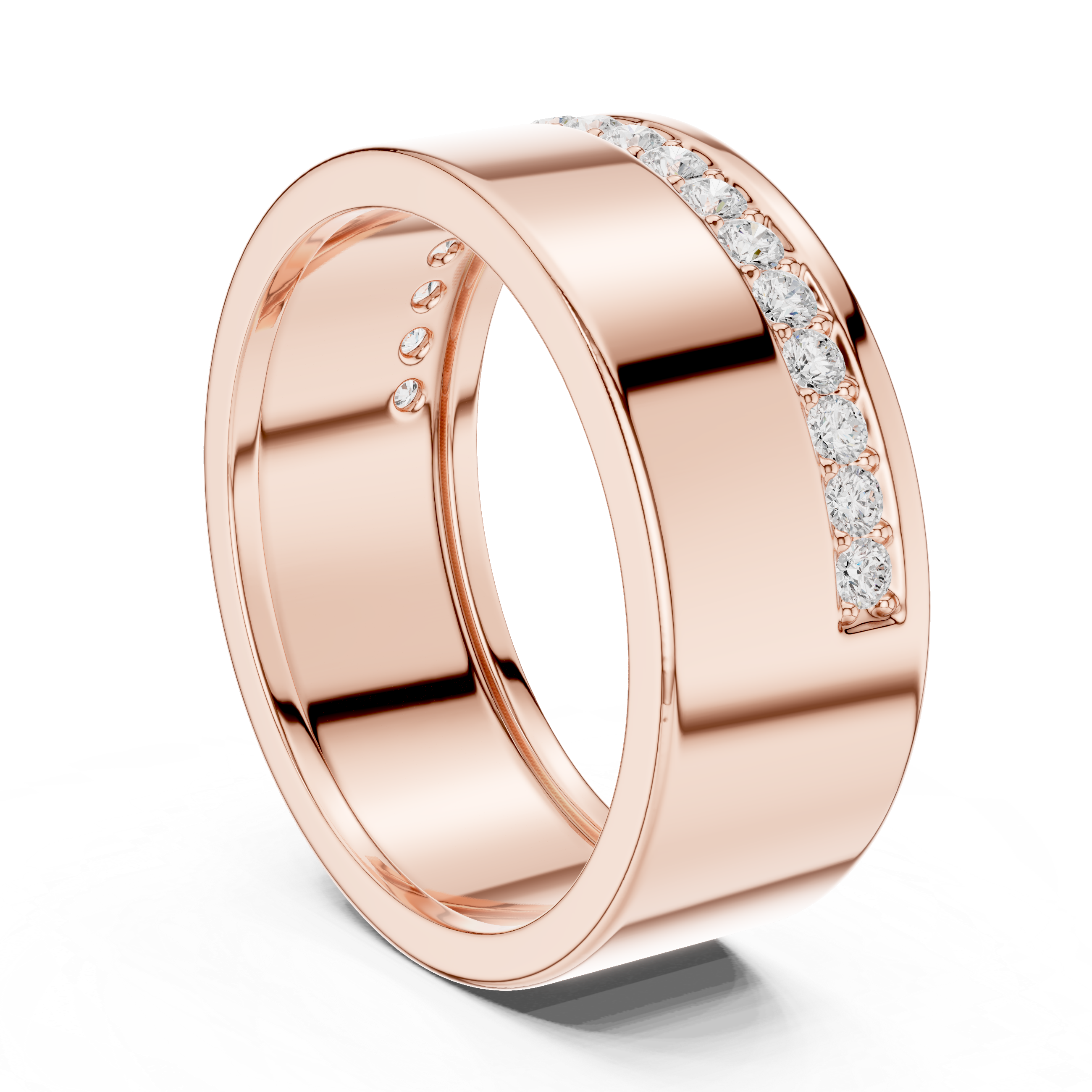 Round Cut Diamond Channel Set Band Ring with Classic Elegance