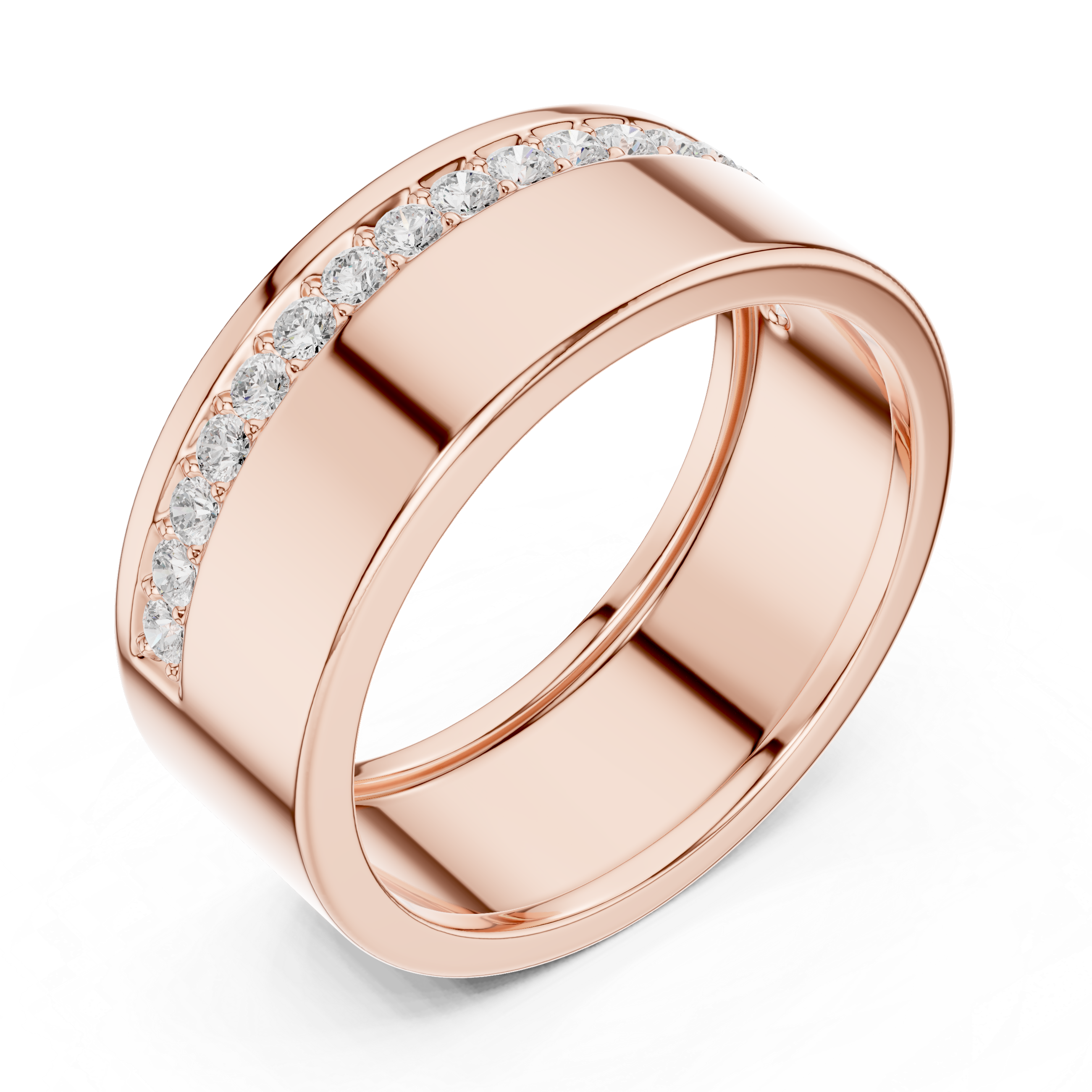 Round Cut Diamond Channel Set Band Ring with Classic Elegance
