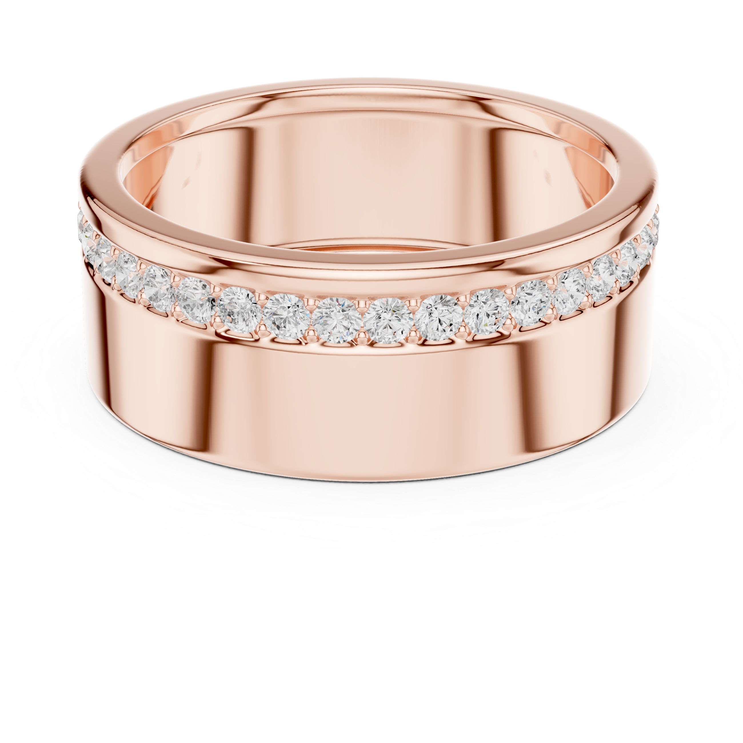 Round Cut Diamond Channel Set Band Ring with Classic Elegance