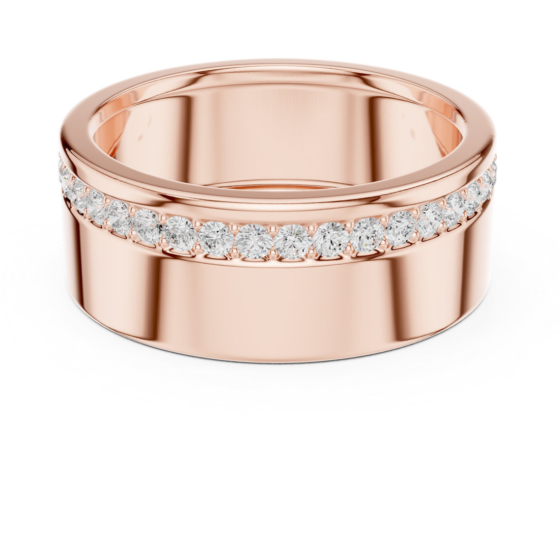 Round Cut Diamond Channel Set Band Ring with Classic Elegance