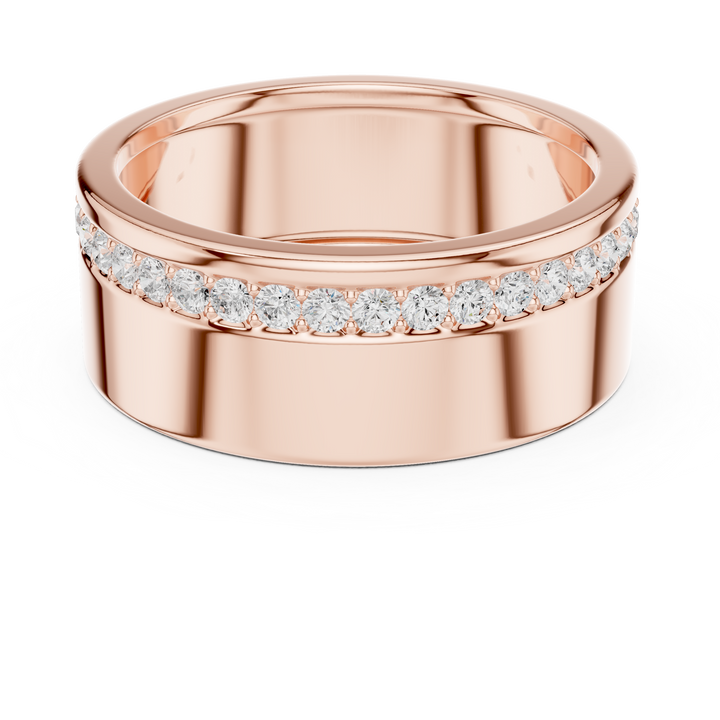 Round Cut Diamond Channel Set Band Ring with Classic Elegance