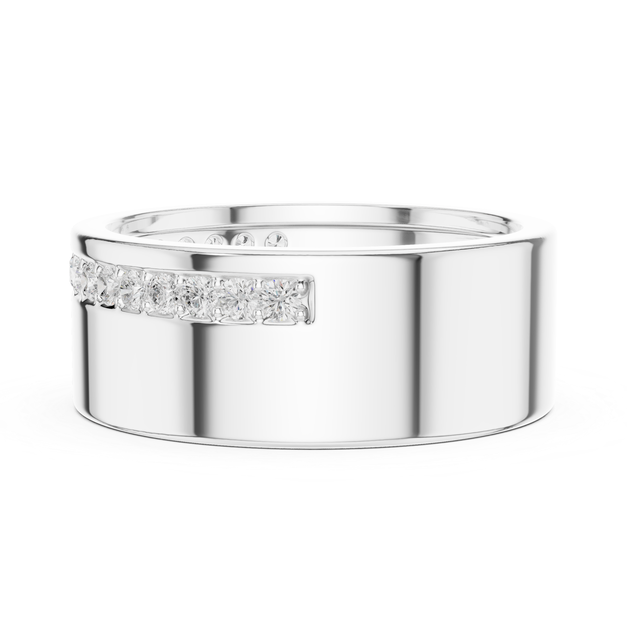 Round Cut Diamond Channel Set Band Ring with Classic Elegance