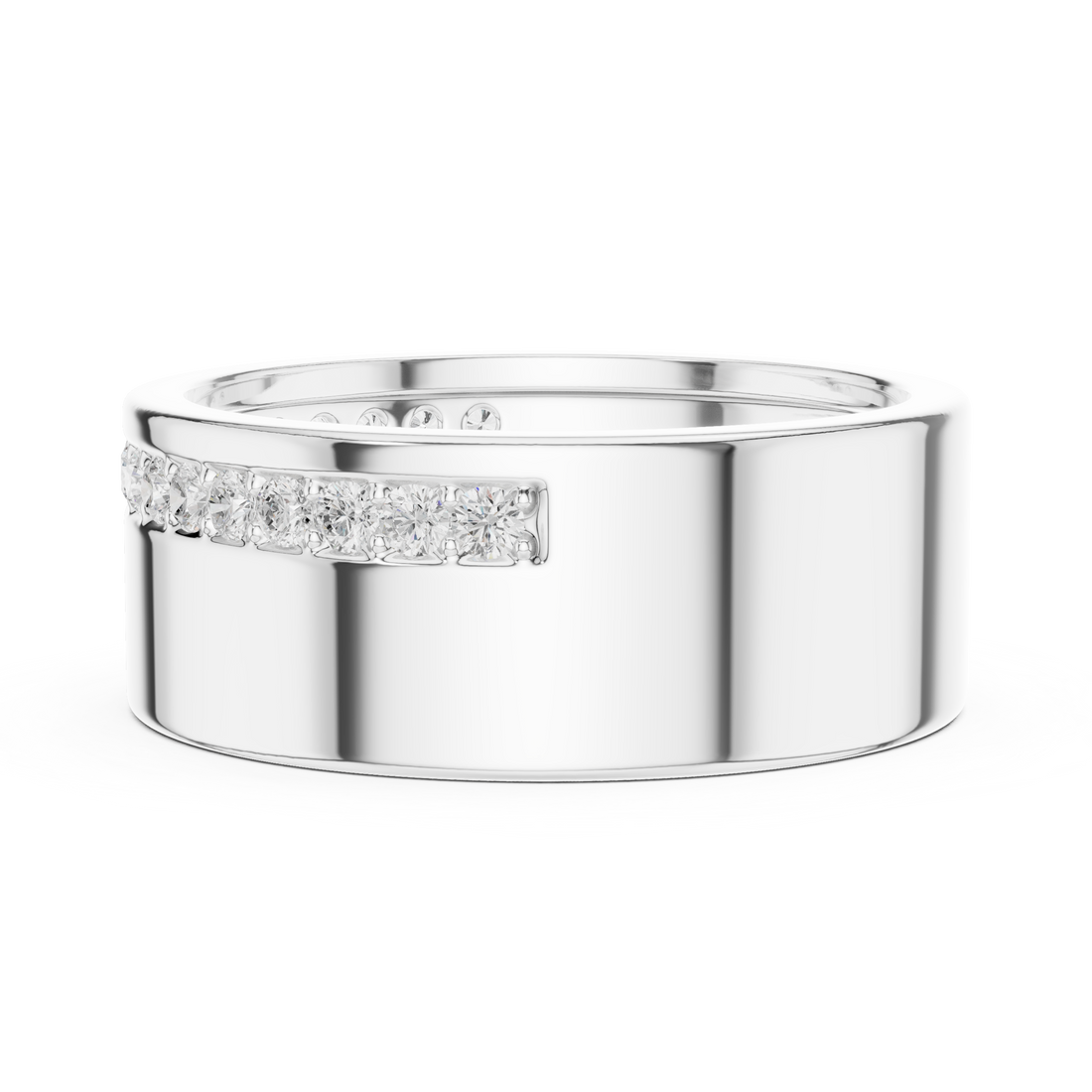 Round Cut Diamond Channel Set Band Ring with Classic Elegance