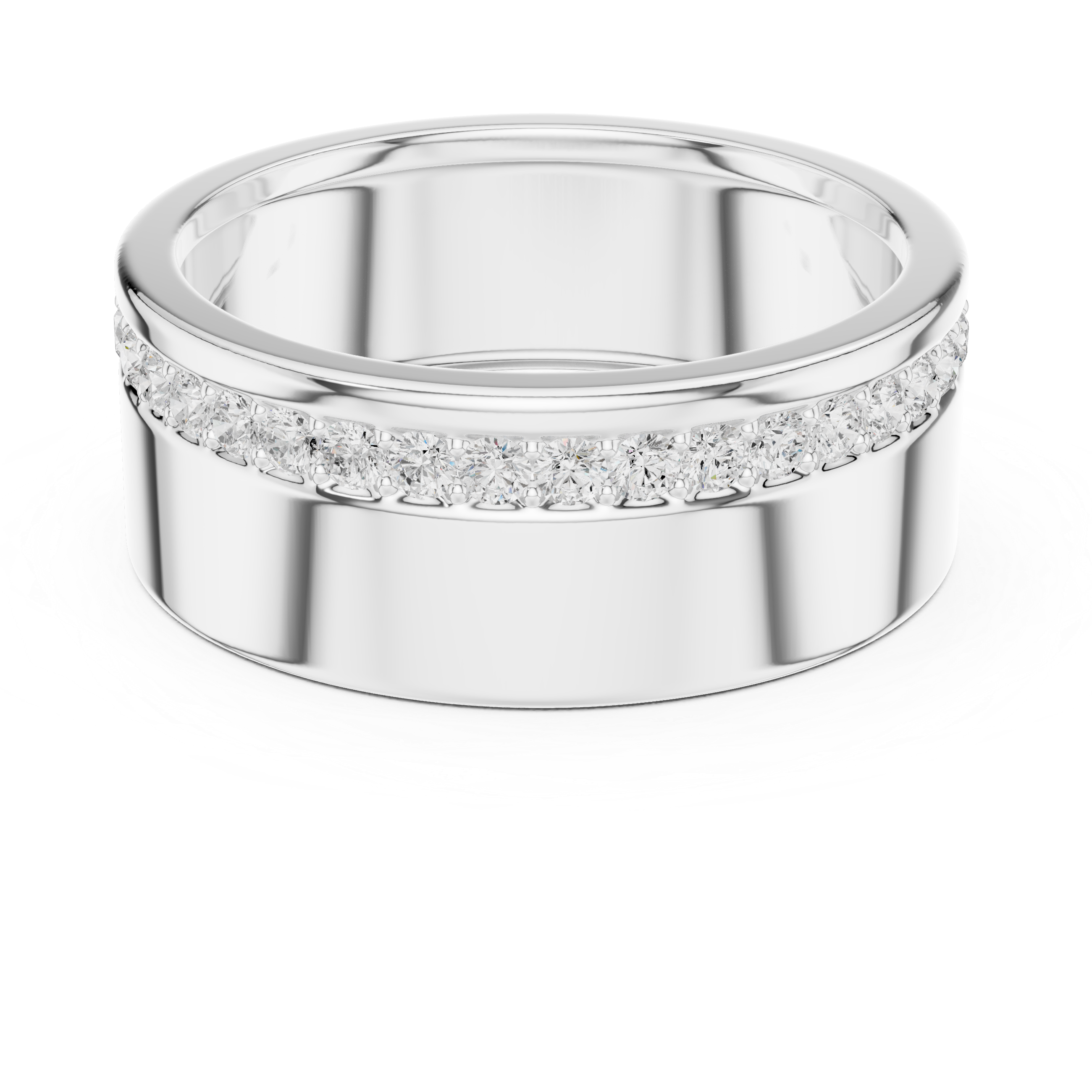 Round Cut Diamond Channel Set Band Ring with Classic Elegance