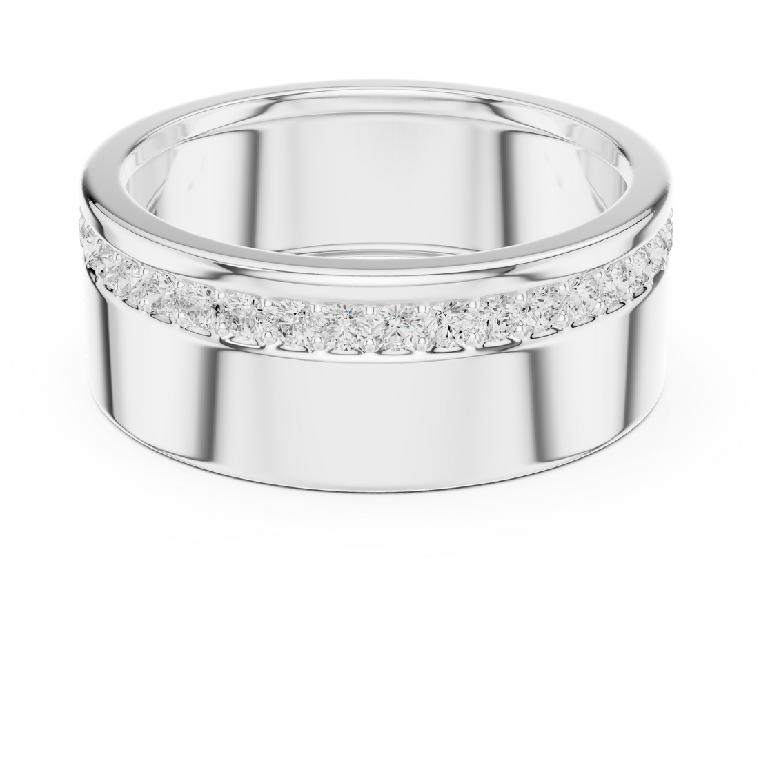 Round Cut Diamond Channel Set Band Ring with Classic Elegance