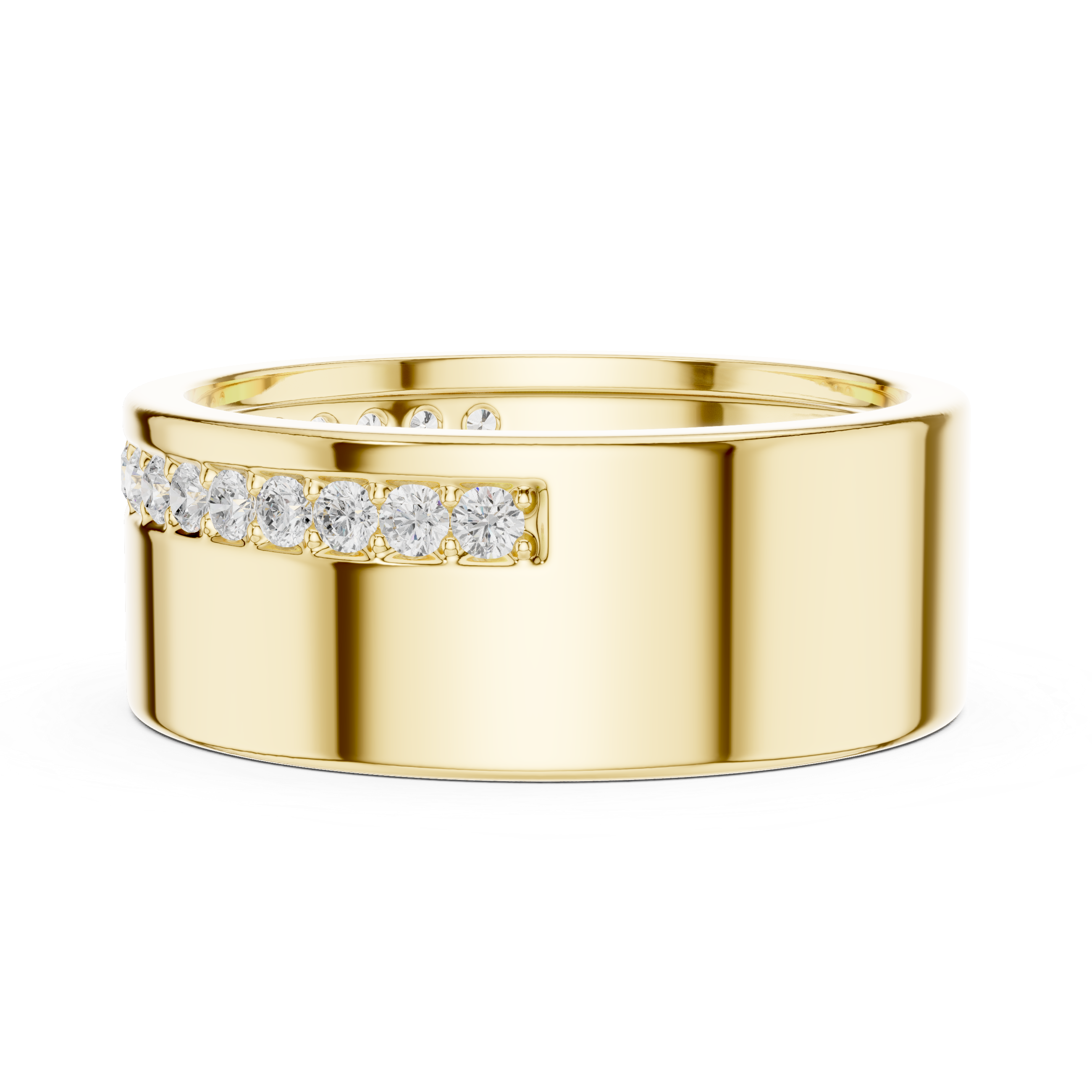 Round Cut Diamond Channel Set Band Ring with Classic Elegance