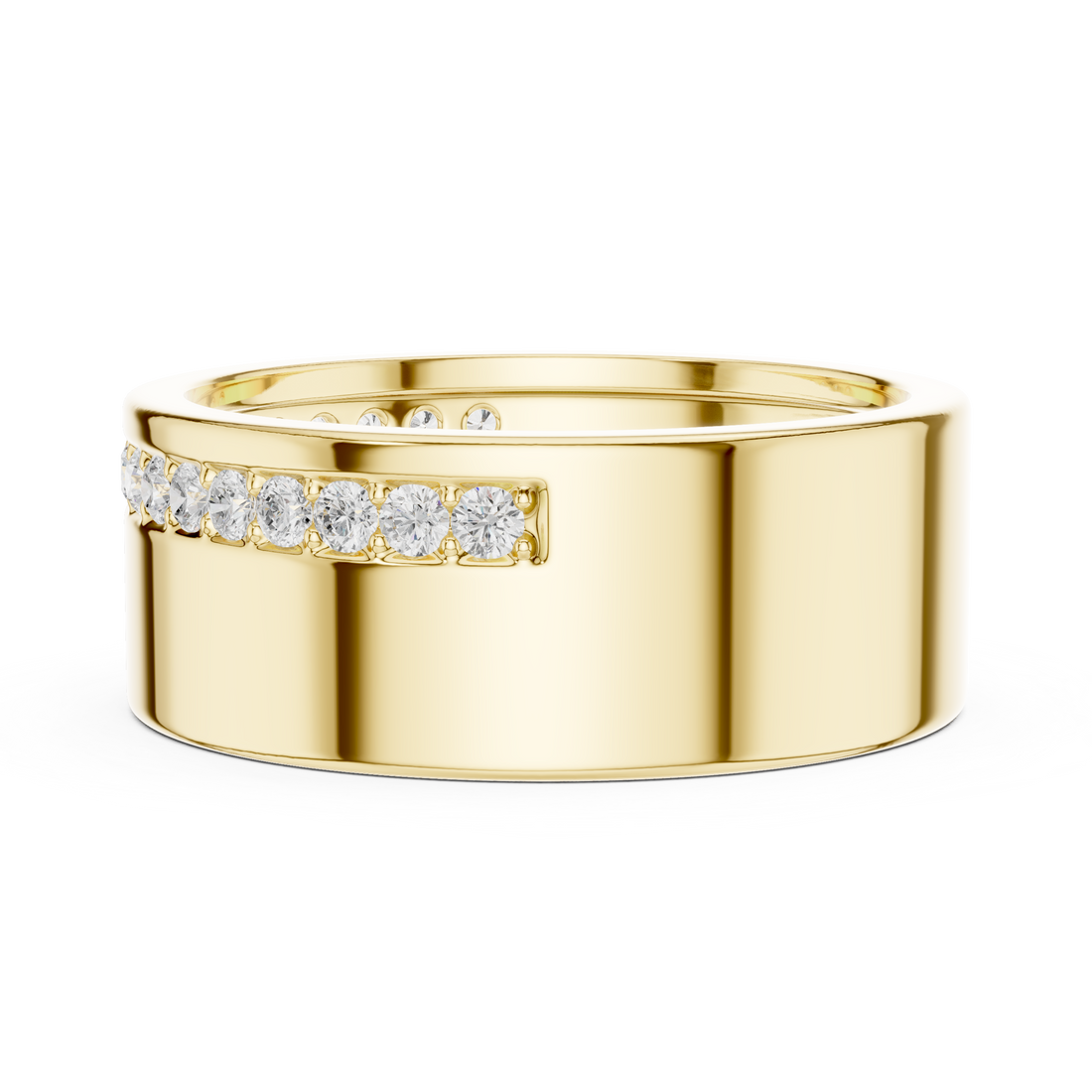 Round Cut Diamond Channel Set Band Ring with Classic Elegance