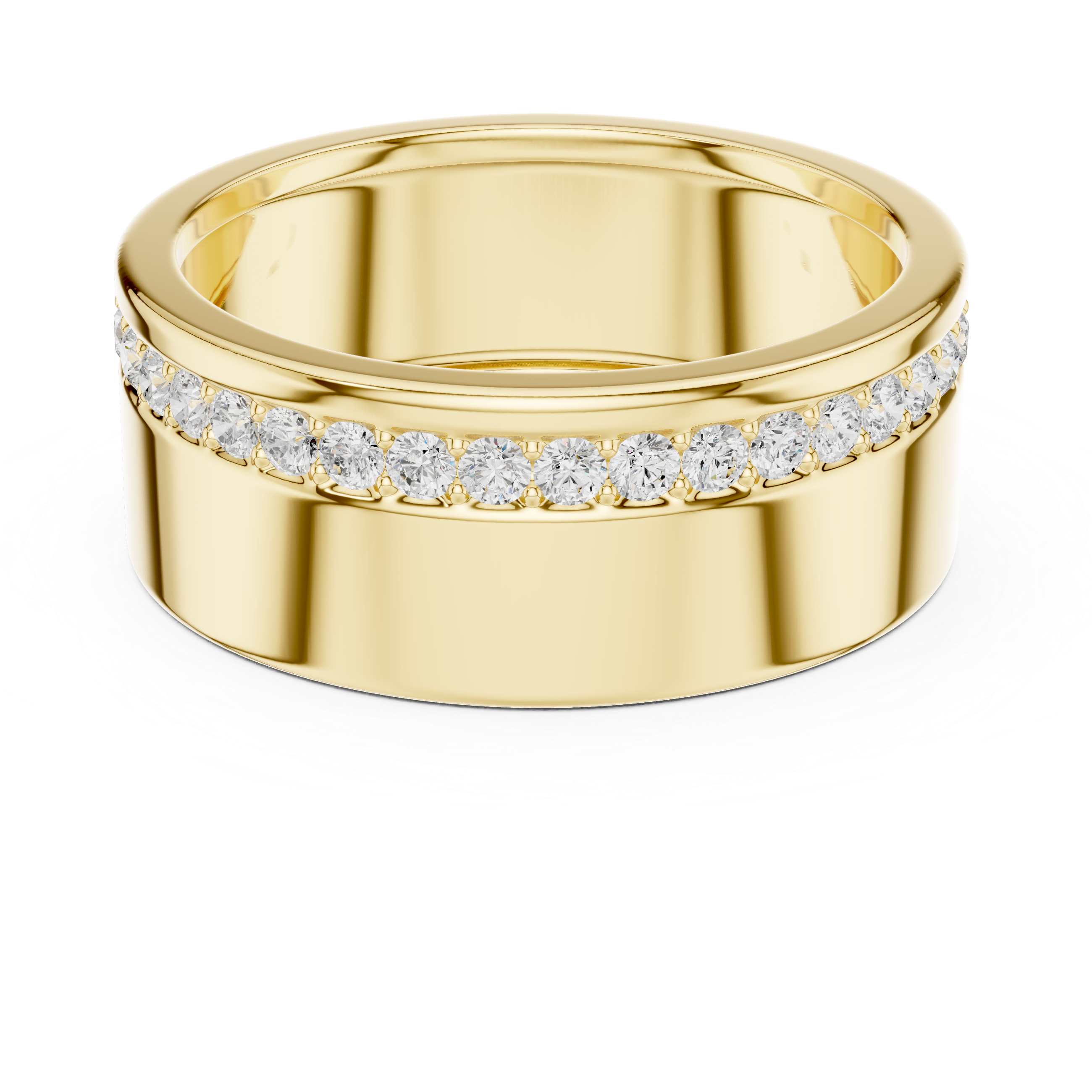 Round Cut Diamond Channel Set Band Ring with Classic Elegance