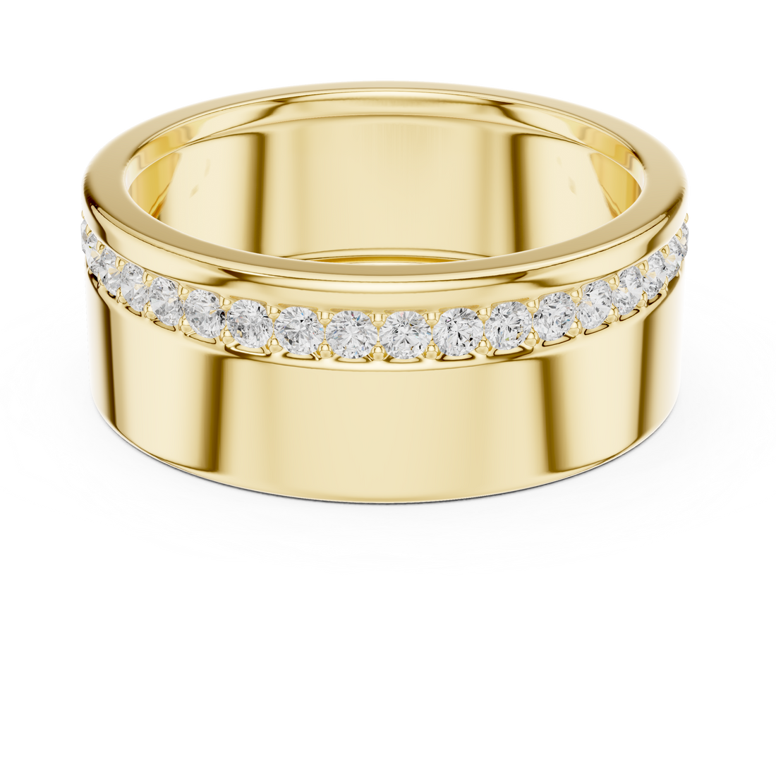 Round Cut Diamond Channel Set Band Ring with Classic Elegance