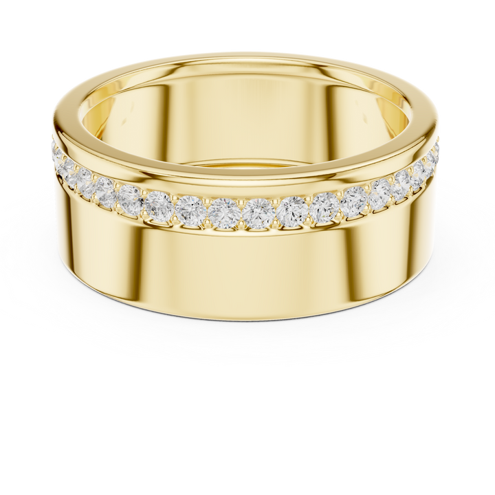 Round Cut Diamond Channel Set Band Ring with Classic Elegance