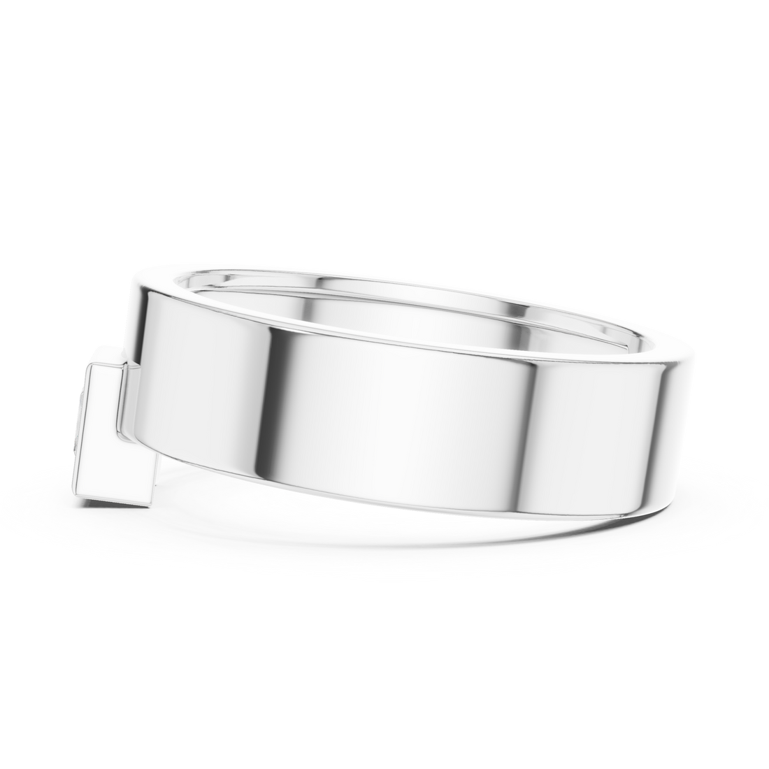Princess Cut Solitaire Diamond Signet Style Ring