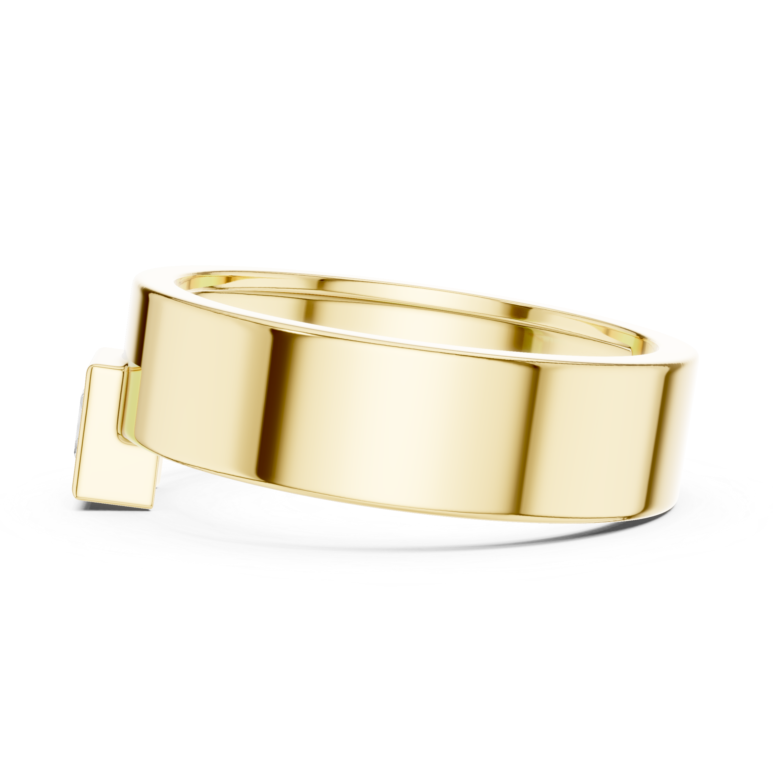 Princess Cut Solitaire Diamond Signet Style Ring