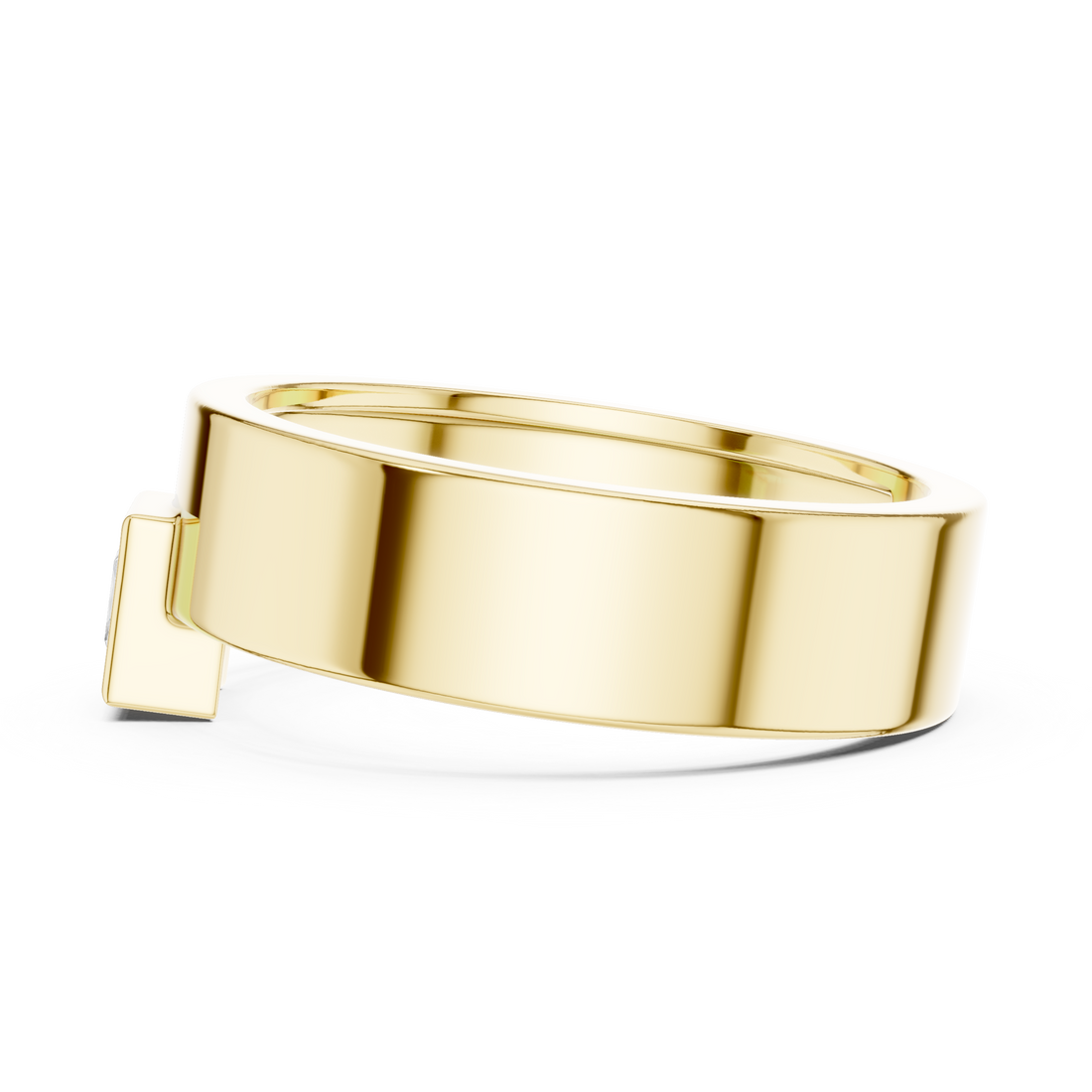 Princess Cut Solitaire Diamond Signet Style Ring