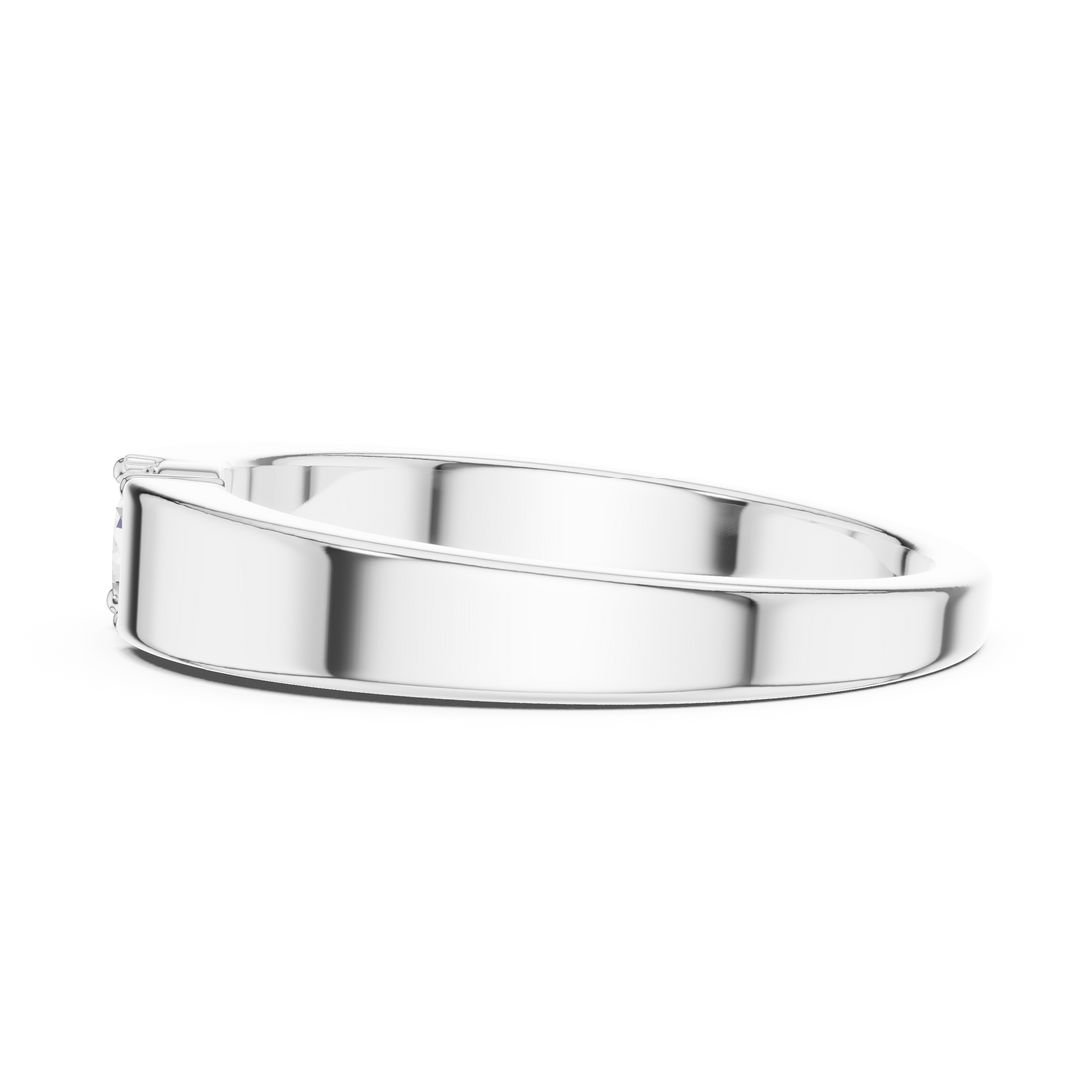 Round Cut Diamond Prong Solitaire Band Ring