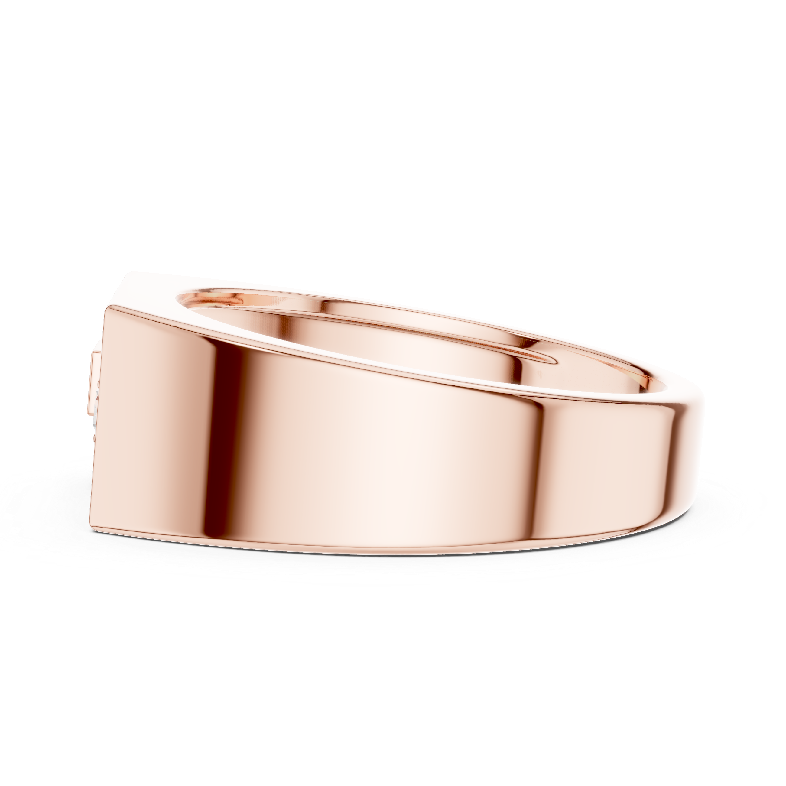 Modern Round Cut Diamond Men’s Band with Channel Detail