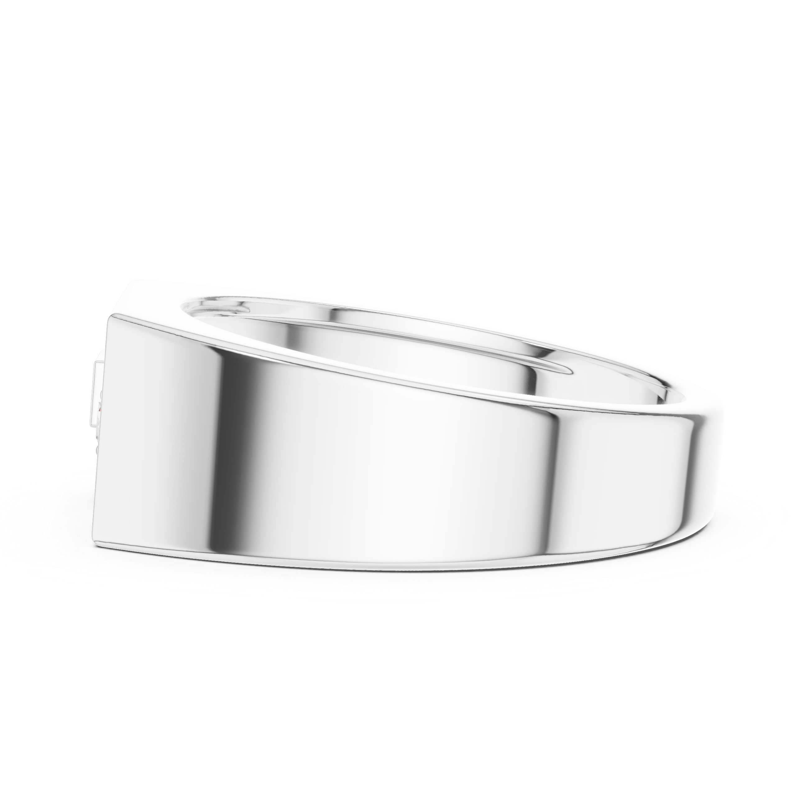 Modern Round Cut Diamond Men’s Band with Channel Detail