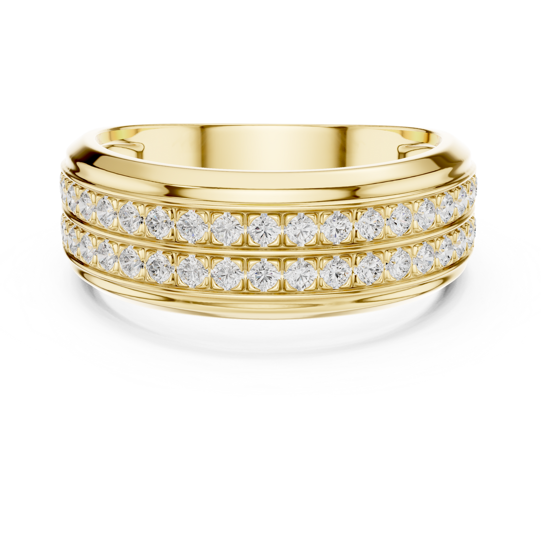 Round Cut Diamond Double Row Eternity Style Band