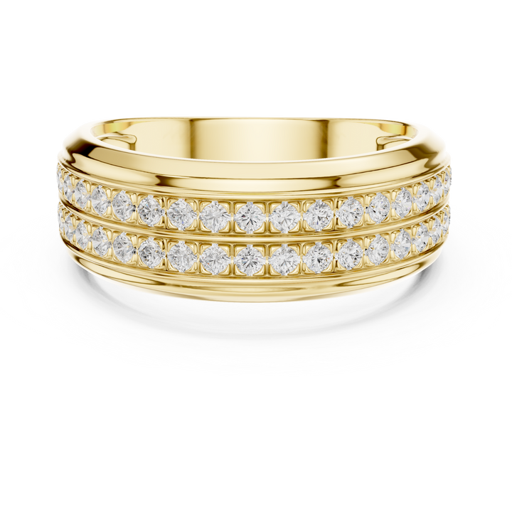 Round Cut Diamond Double Row Eternity Style Band